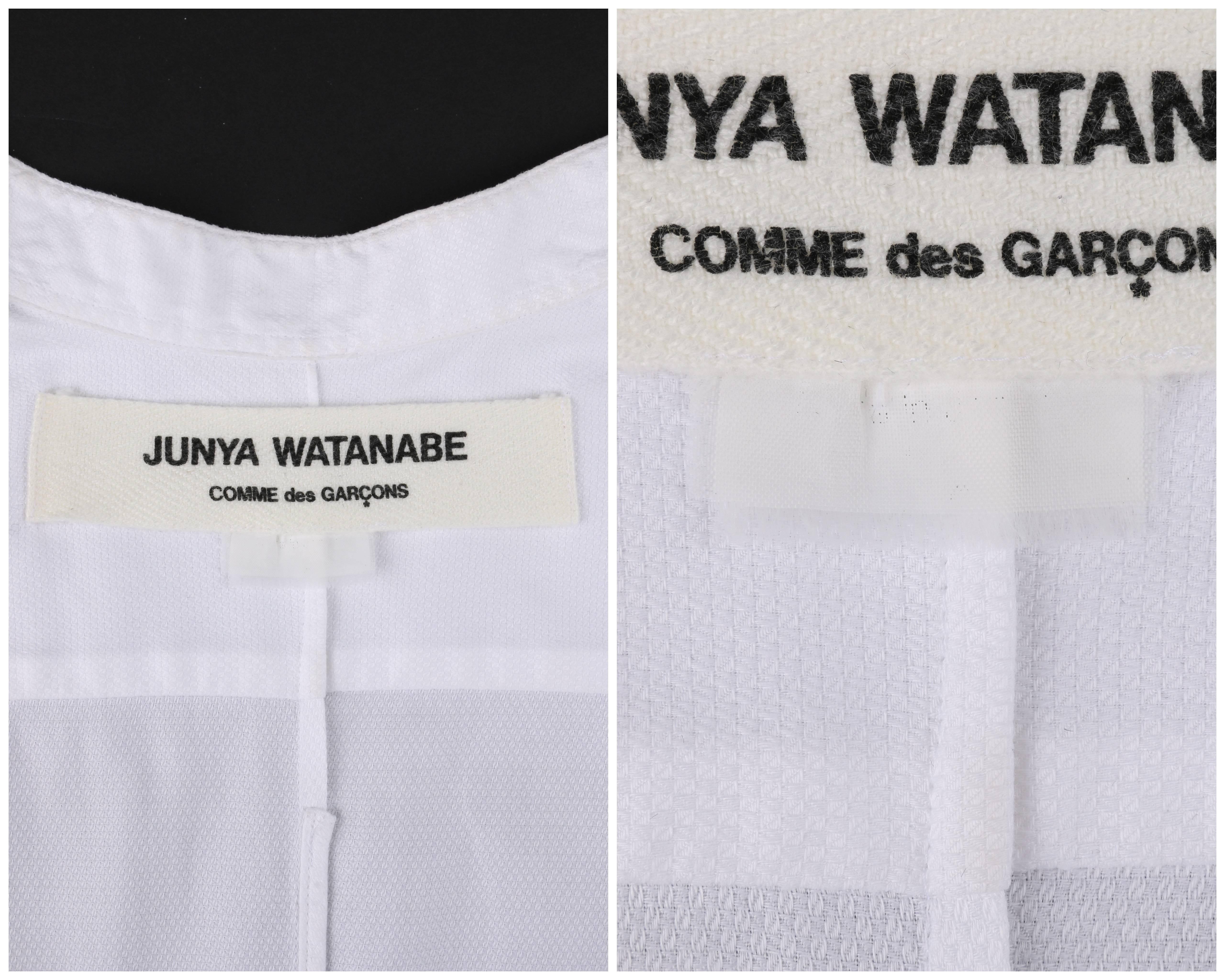 JUNYA WANTANABE for COMME DES GARCONS White Pique Raw Edge Tuxedo Shirt 2