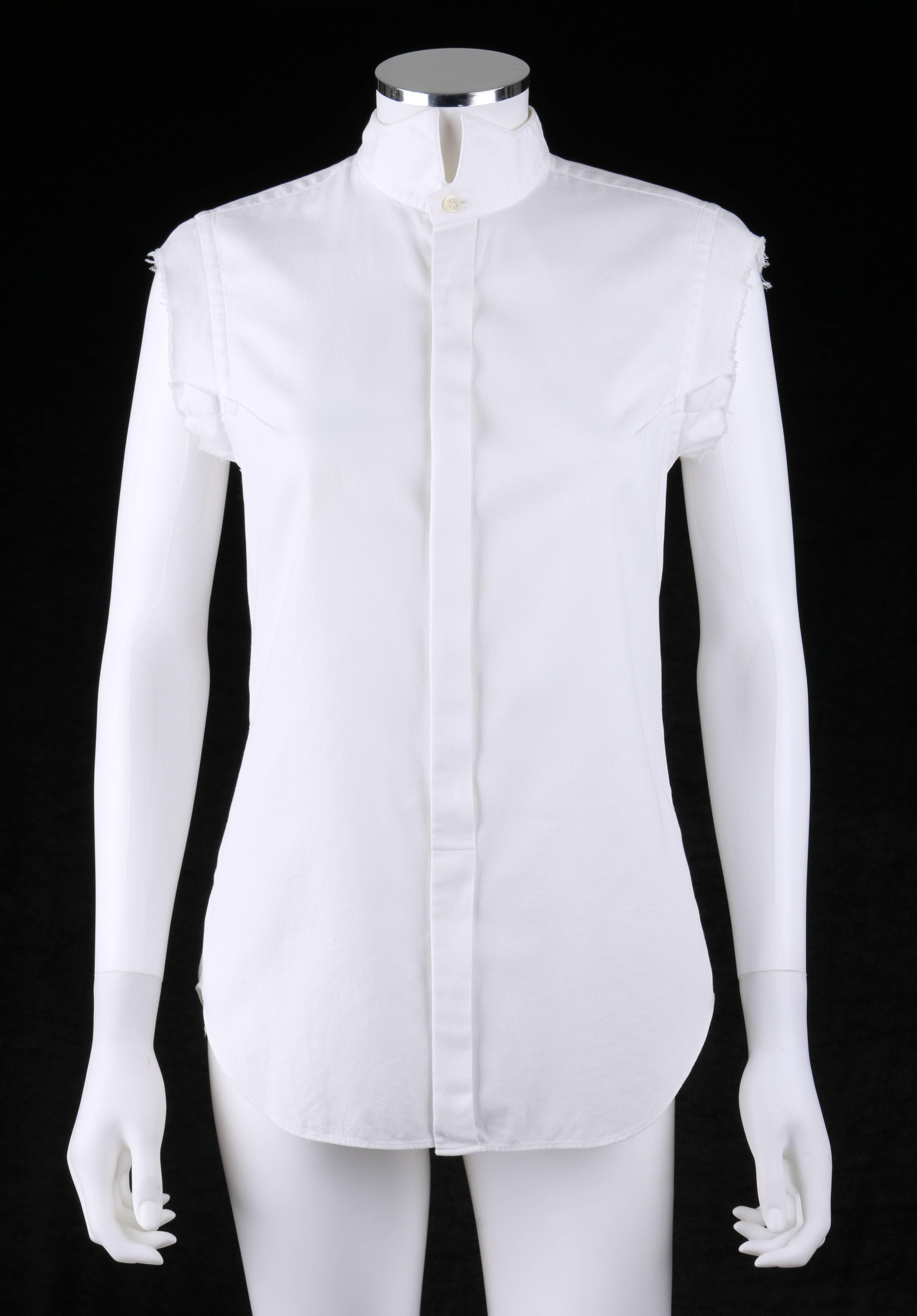 white pique tuxedo shirt