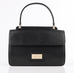 VALENTINO Garavani A/W 2011 "Aphrodite Small" Black Leather Bow Detail Handbag