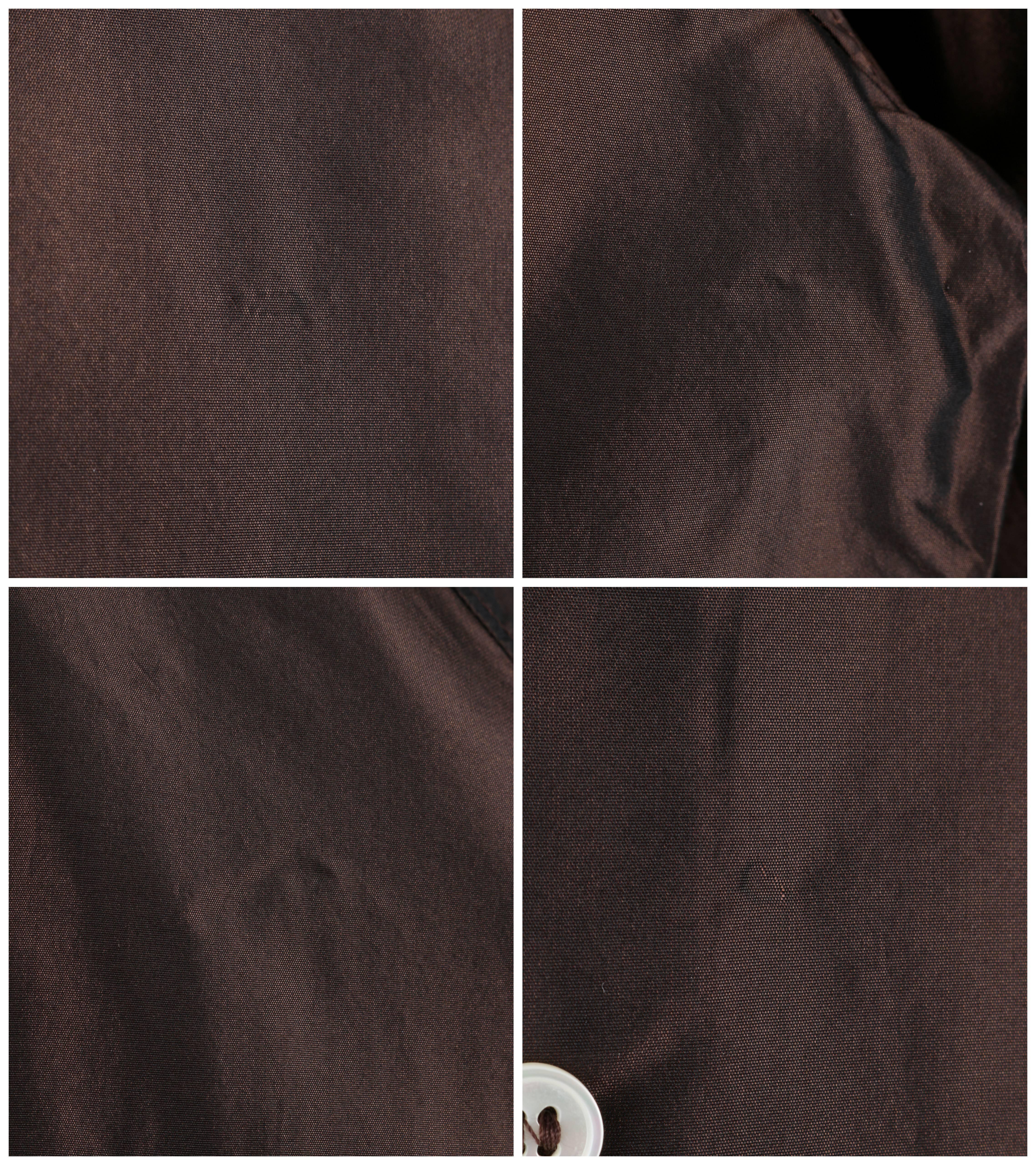 Chemise boutonnée en soie irisée marron « La Poupee » ALEXANDER McQUEEN S/S 1997 en vente 4