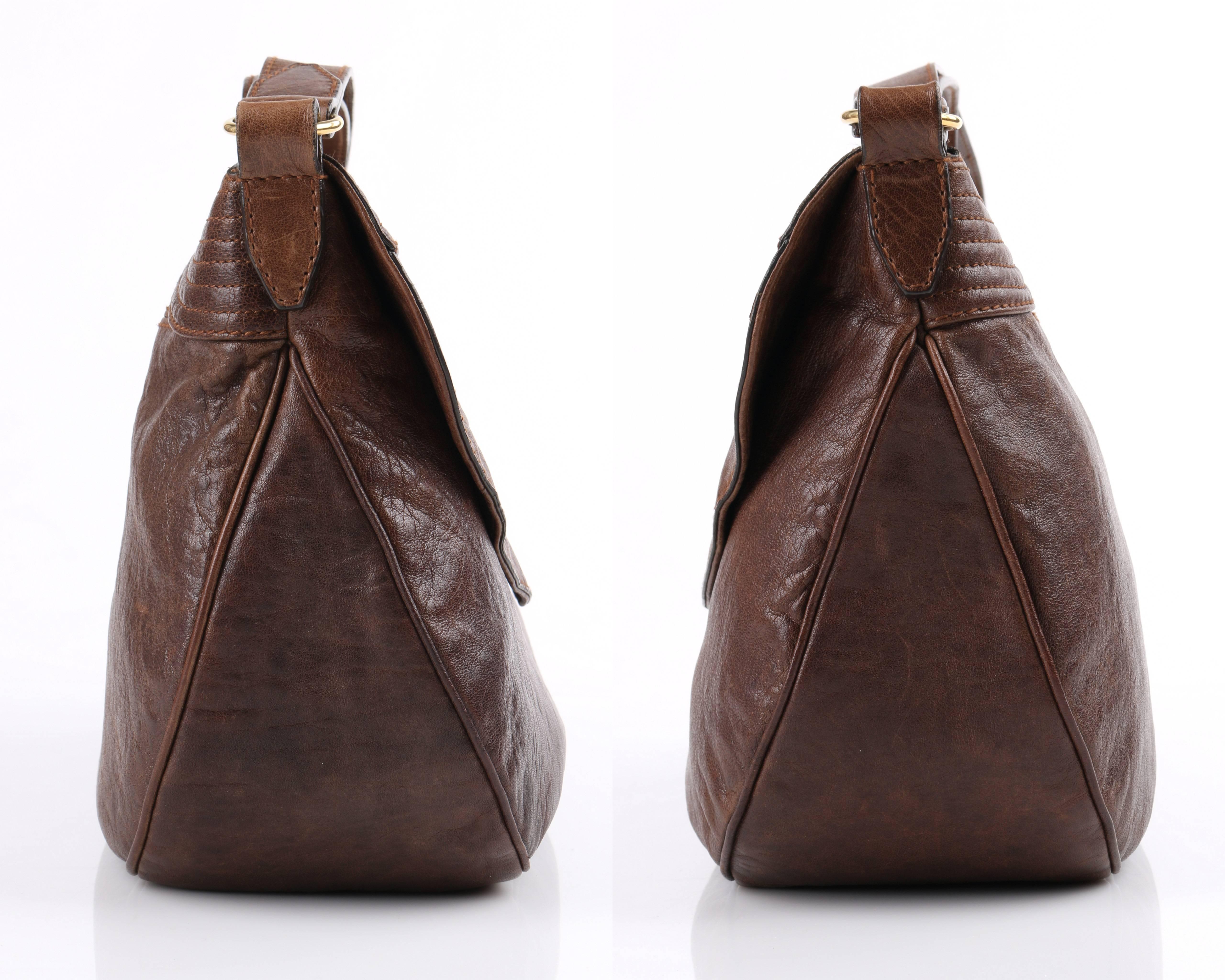 distressed leather bag