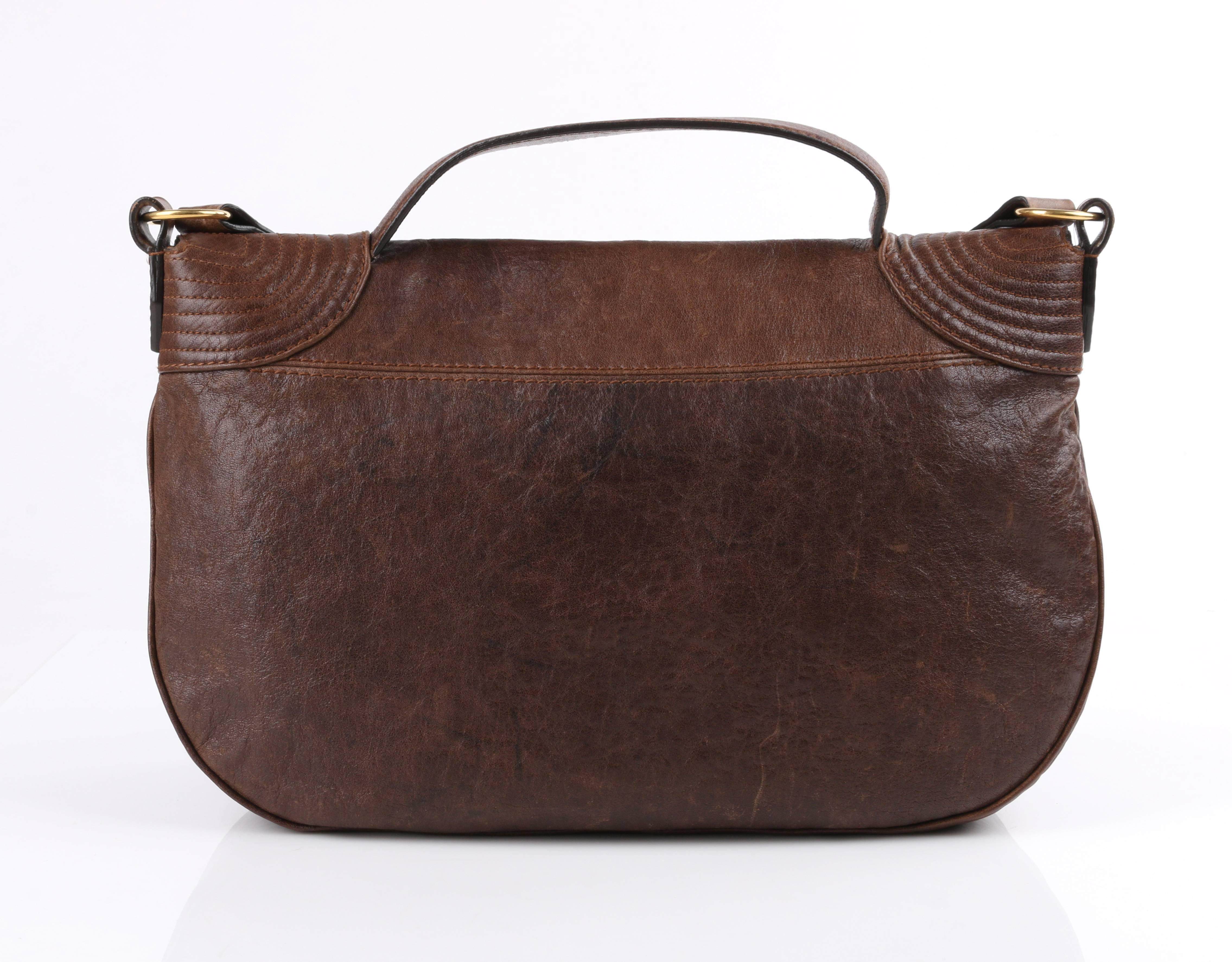 distressed leather purse