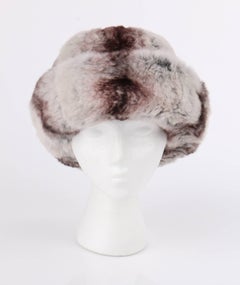 CHRISTIAN DIOR Chapeaux c.1960's MARC BOHAN Chinchilla Fur Bumper Hat