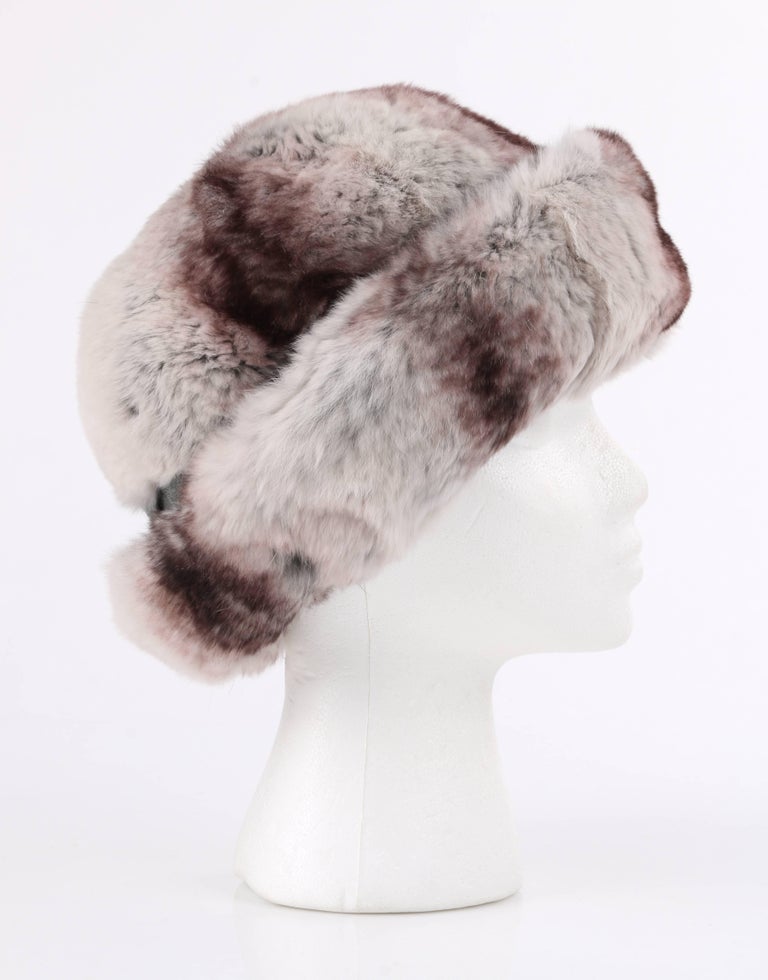 Gray CHRISTIAN DIOR Chapeaux c.1960's MARC BOHAN Chinchilla Fur Bumper Hat For Sale