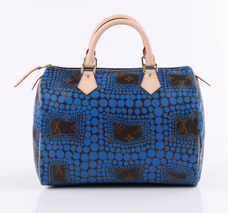 Authentic LOUIS VUITTON Blue and Clear Plastic Handbag Purse