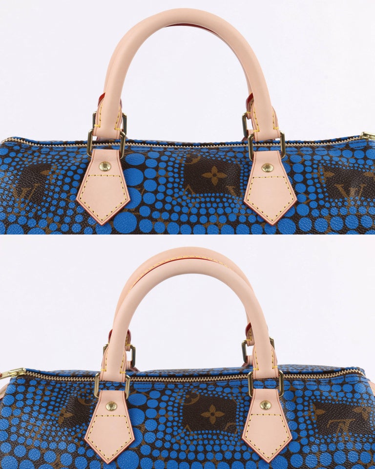 Louis Vuitton Pochette To Go Yayoi Kusama Faces Monogram Taurillon Leather  Blue 21794017