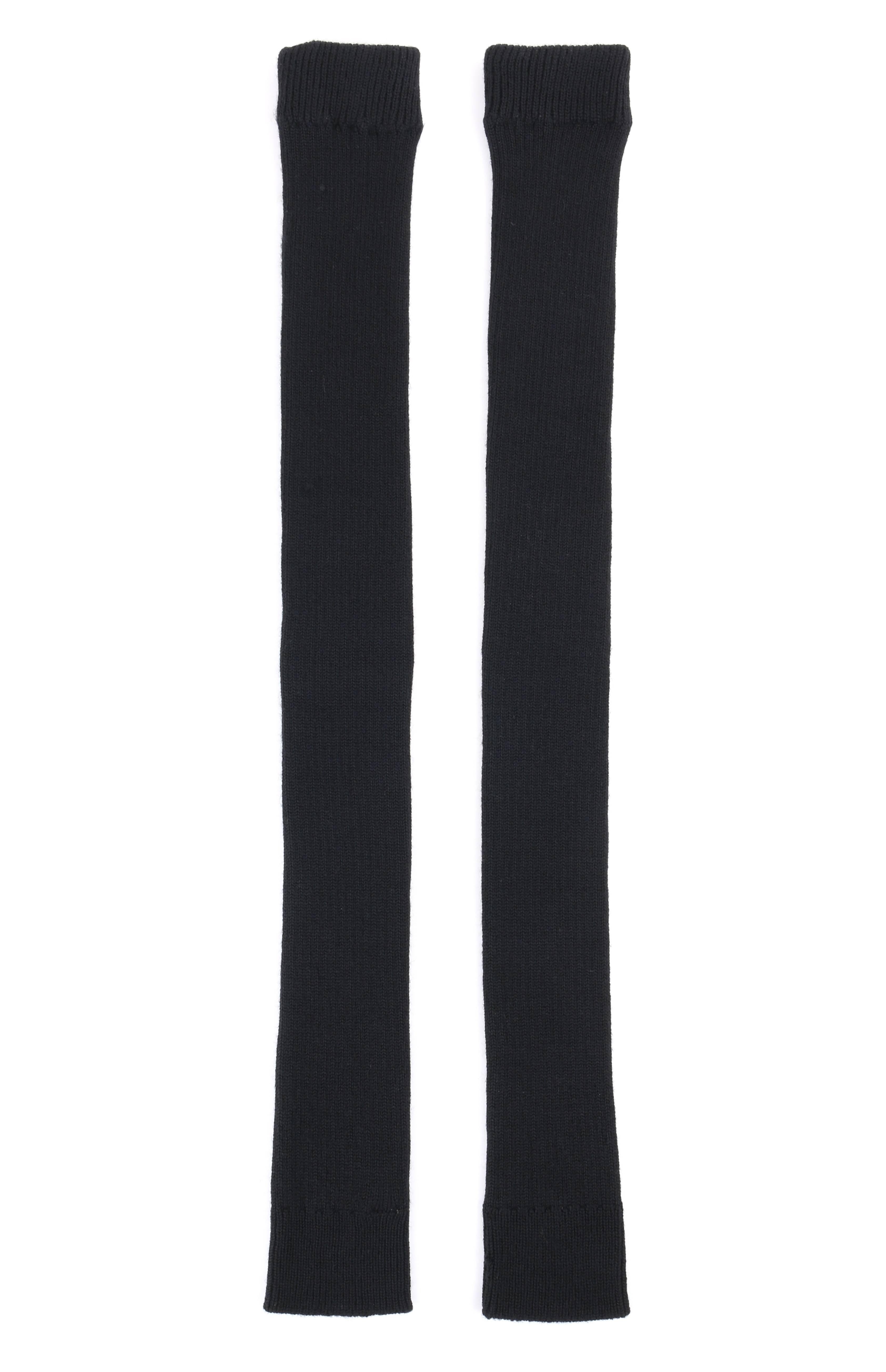 JUNYA WANTANABE for COMME DES GARCONS A/W 2005 Black Wool Knit Leg / Arm Warmers 2
