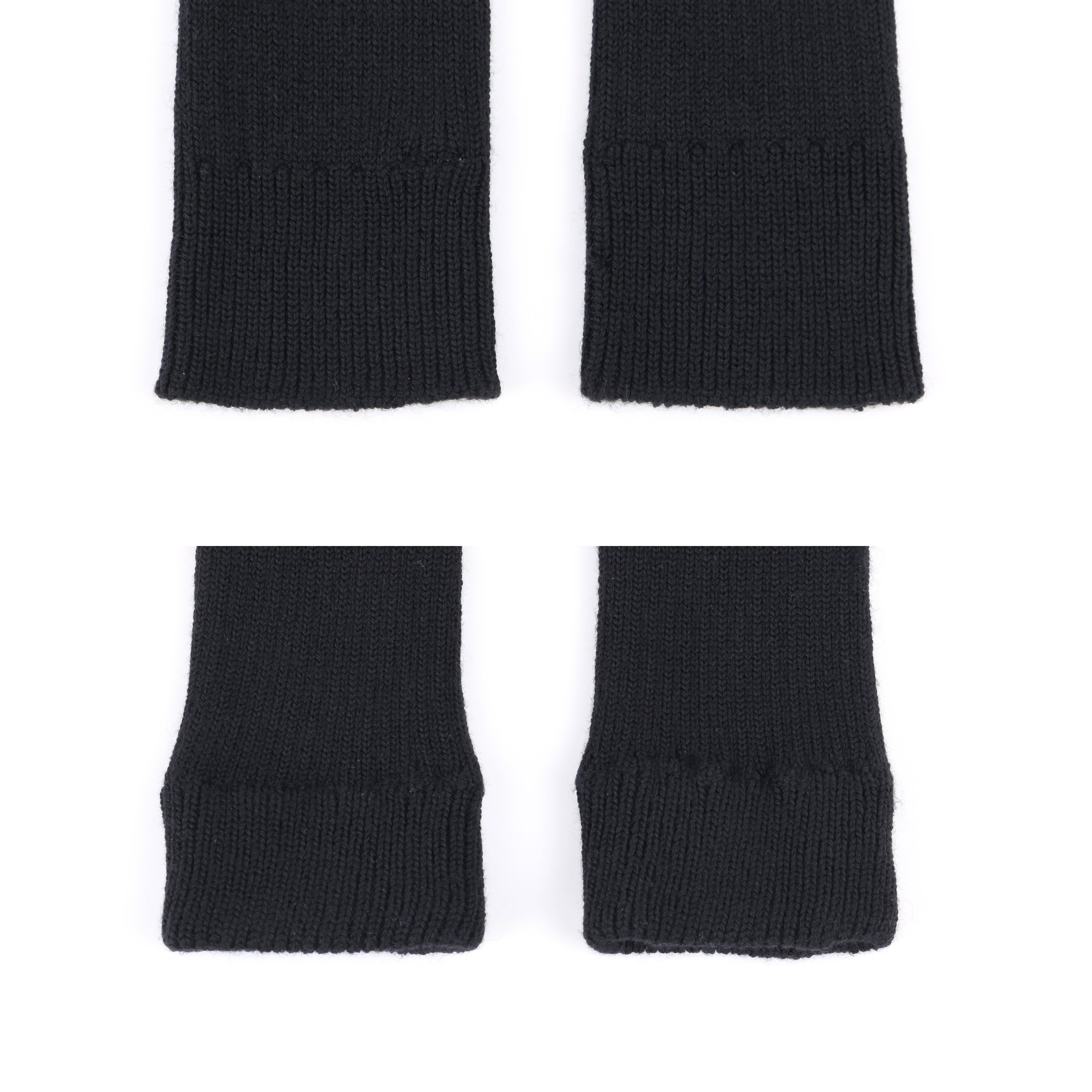 JUNYA WANTANABE for COMME DES GARCONS A/W 2005 Black Wool Knit Leg / Arm Warmers 3