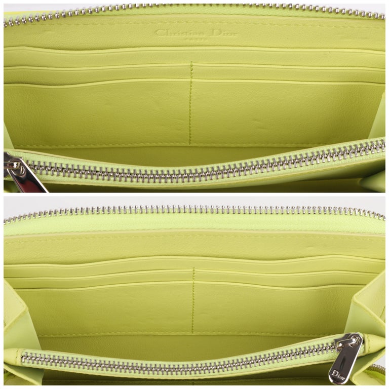 DIOR S/S 2012 "Tutti Dior" Neon Yellow Cannage Patent Leather "Voyageur