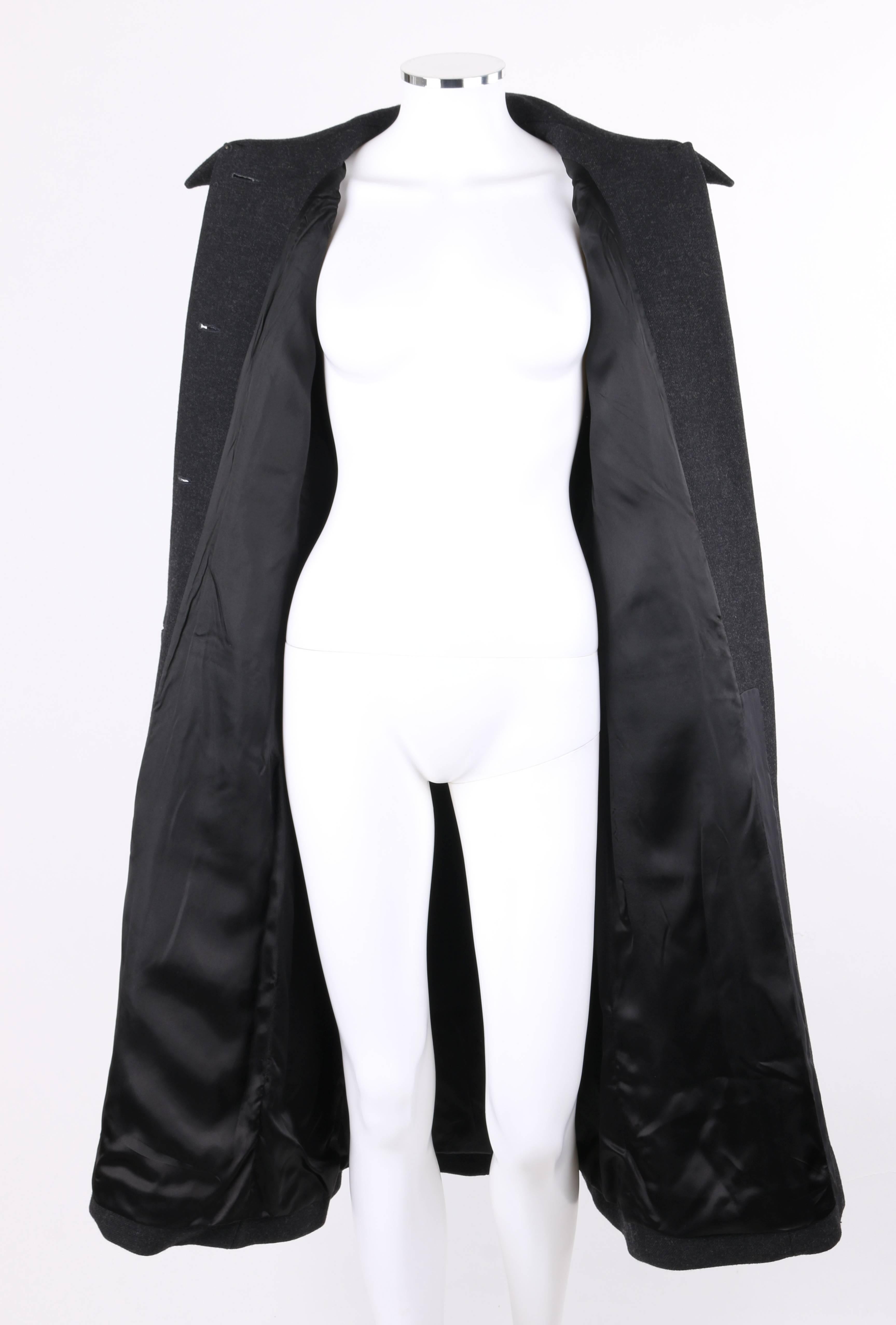 Manteau en laine gris anthracite Givenchy Couture A/H 1998 ALEXANDER McQUEEN en vente 2