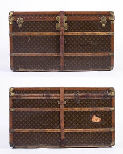 LOUIS VUITTON "Lady's Trunk" c.1920's LV Monogram Canvas Wardrobe Steamer Trunk