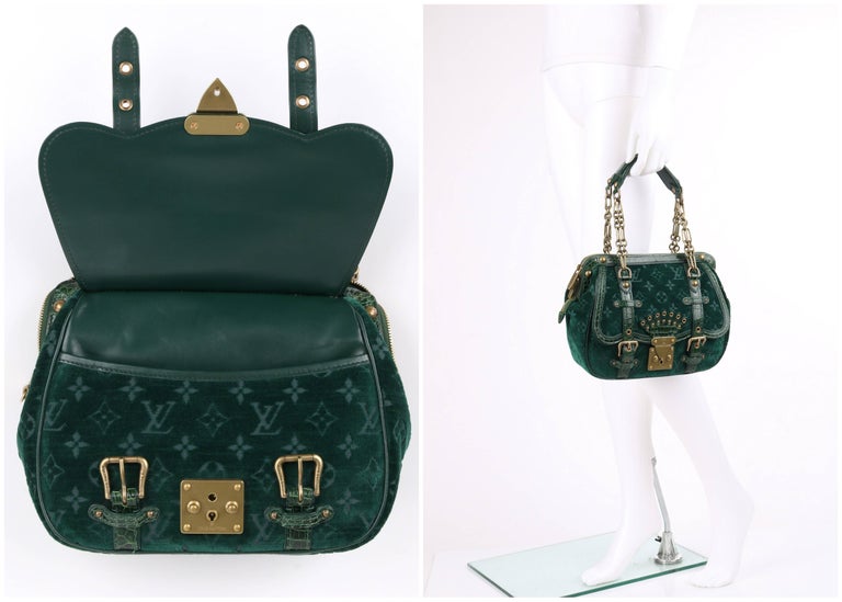 Louis Vuitton Gracie Handbag Monogram Velour and Alligator MM at 1stDibs
