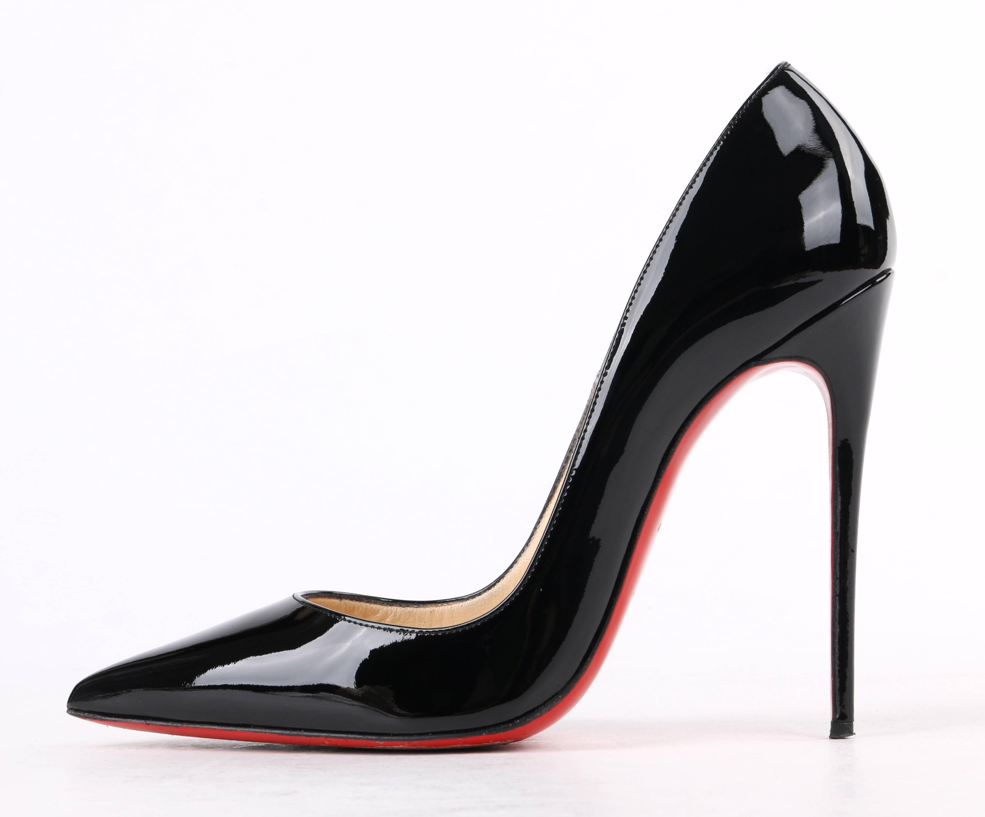 christian louboutin so kate black patent pumps