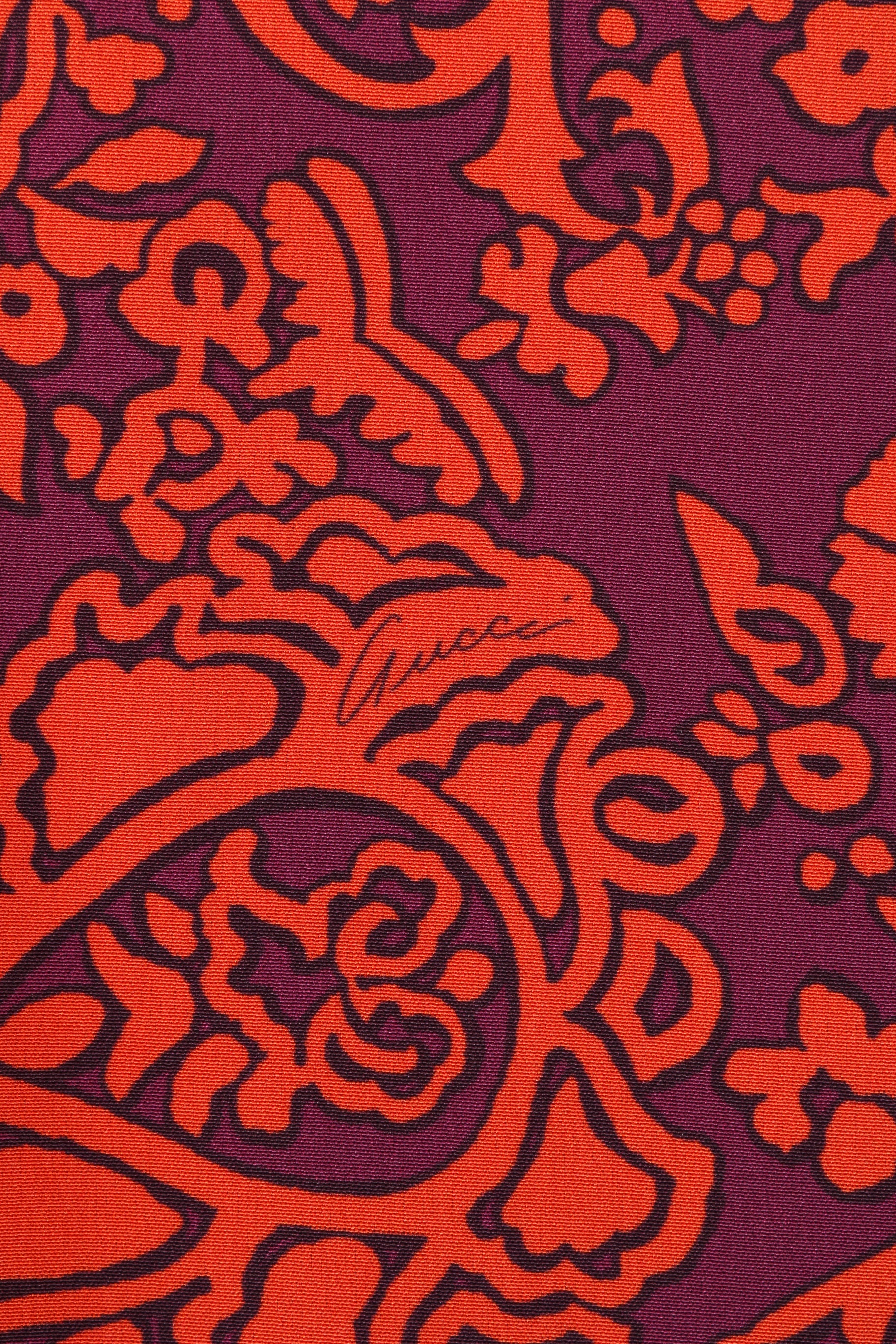 GUCCI Resort 2012 Vestido de seda con estampado floral naranja y morado NWT en venta 2