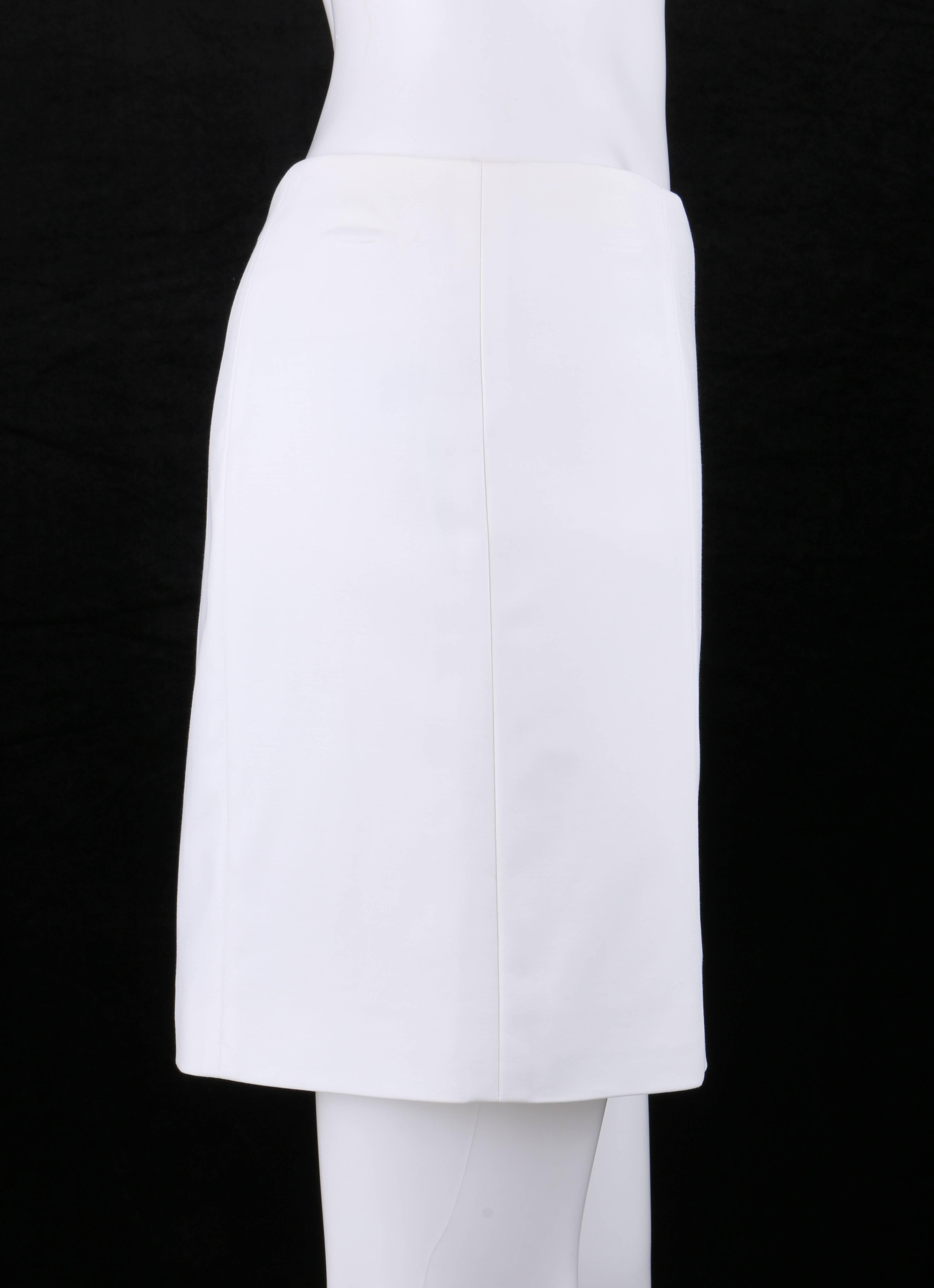 white mini skirt with slit