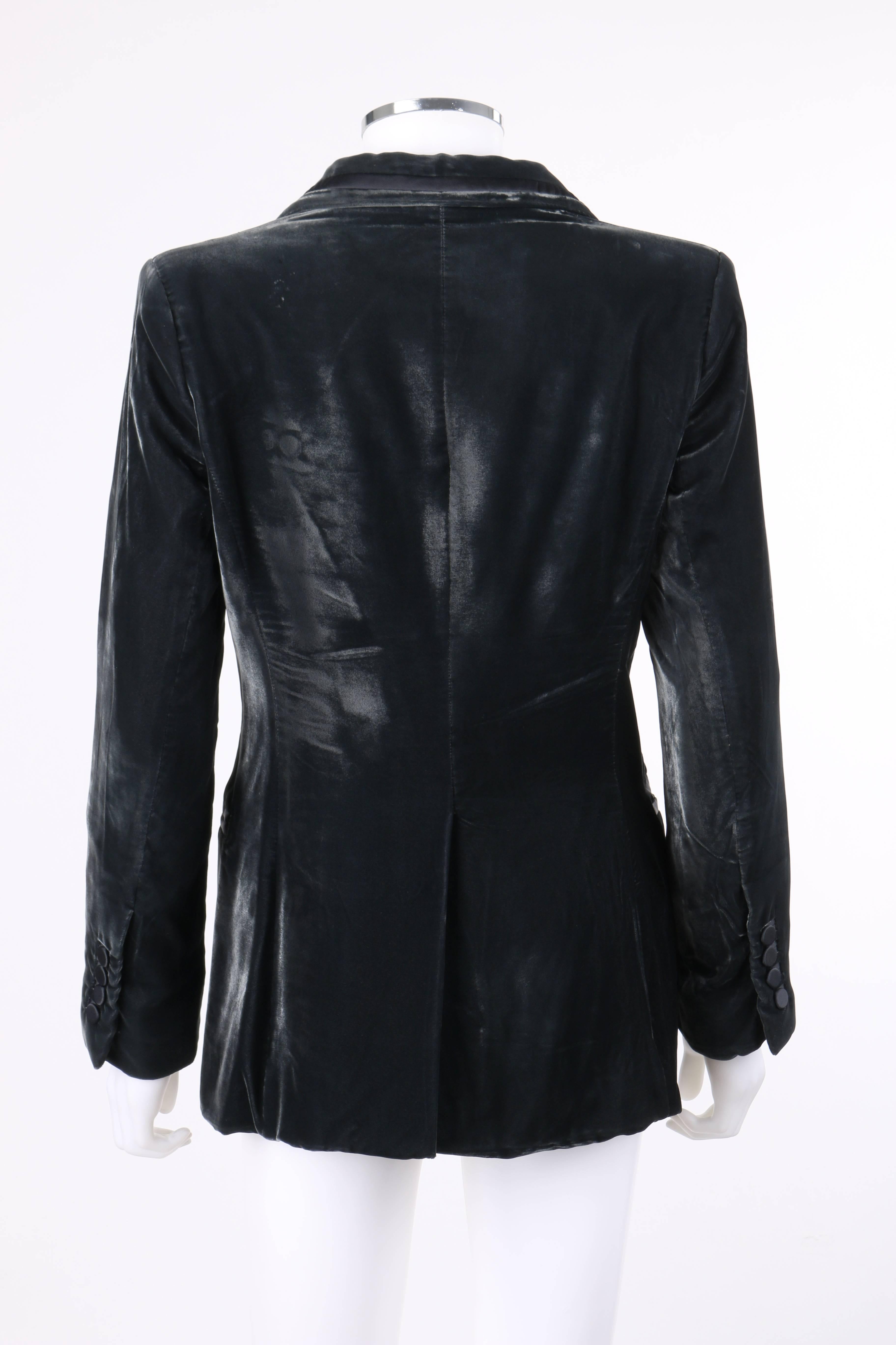 gray velvet blazer