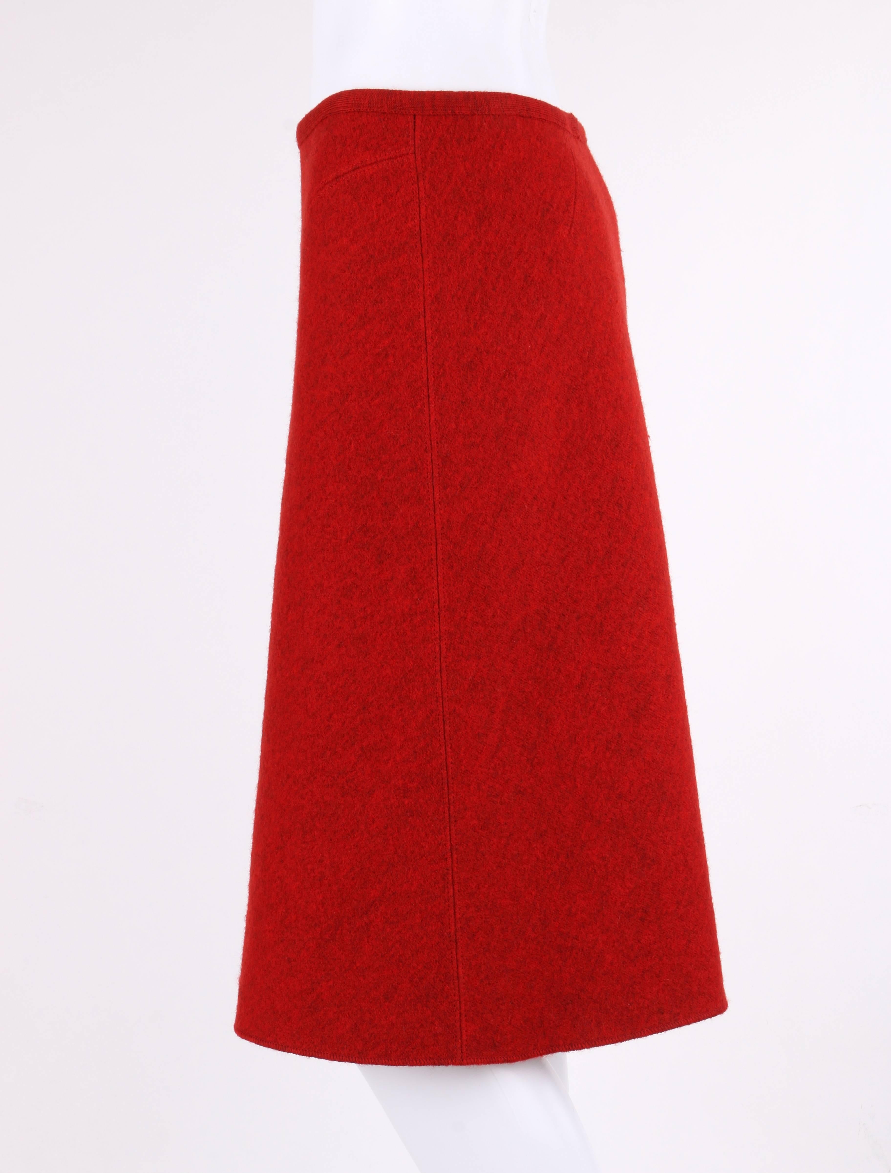 a line skirt red
