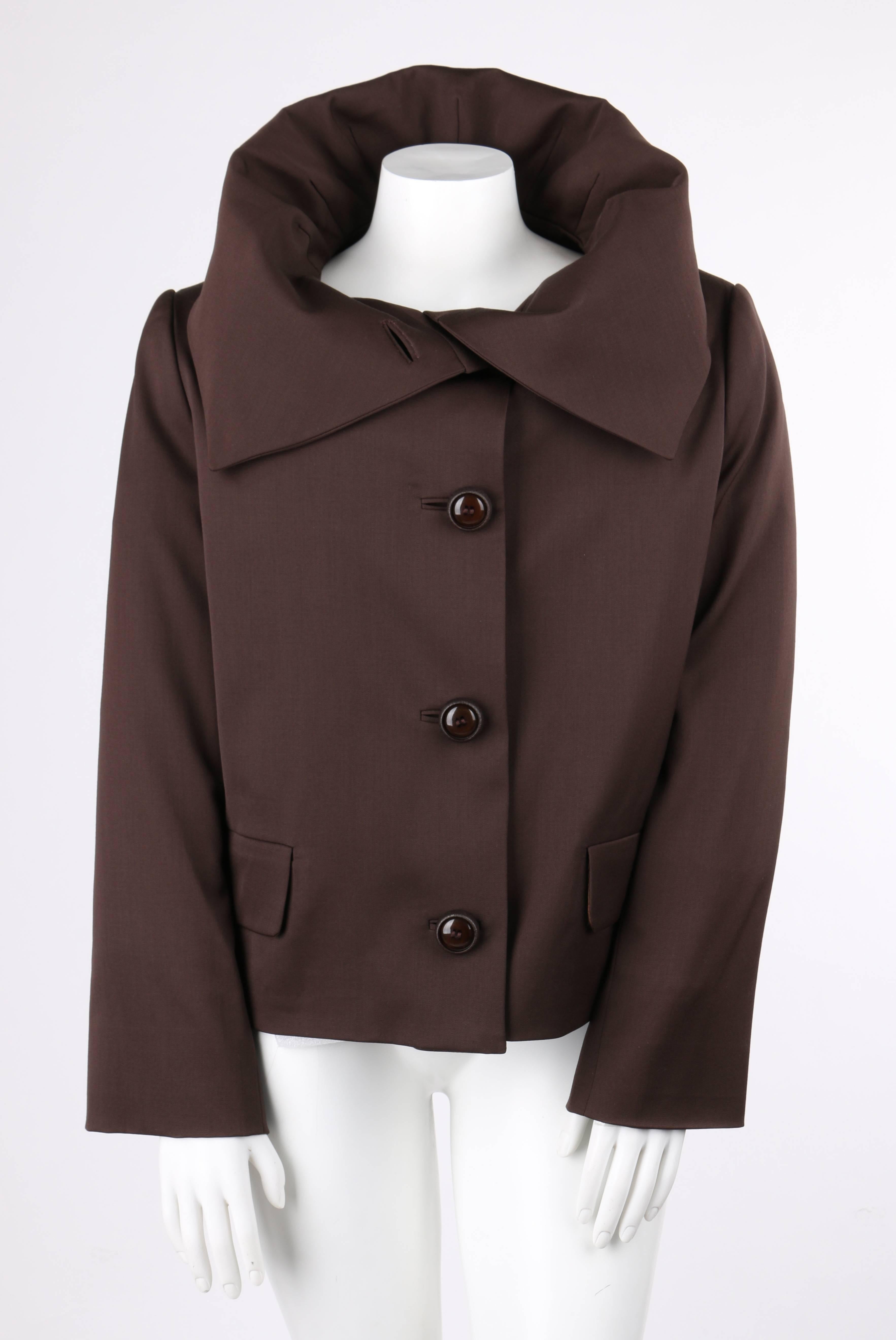brown wool collar jacket