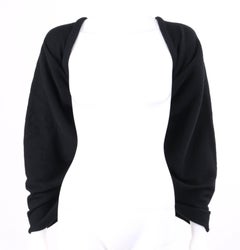 VALENTINO S/S 2006 Black Cashmere Knit Bow Shrug NWT