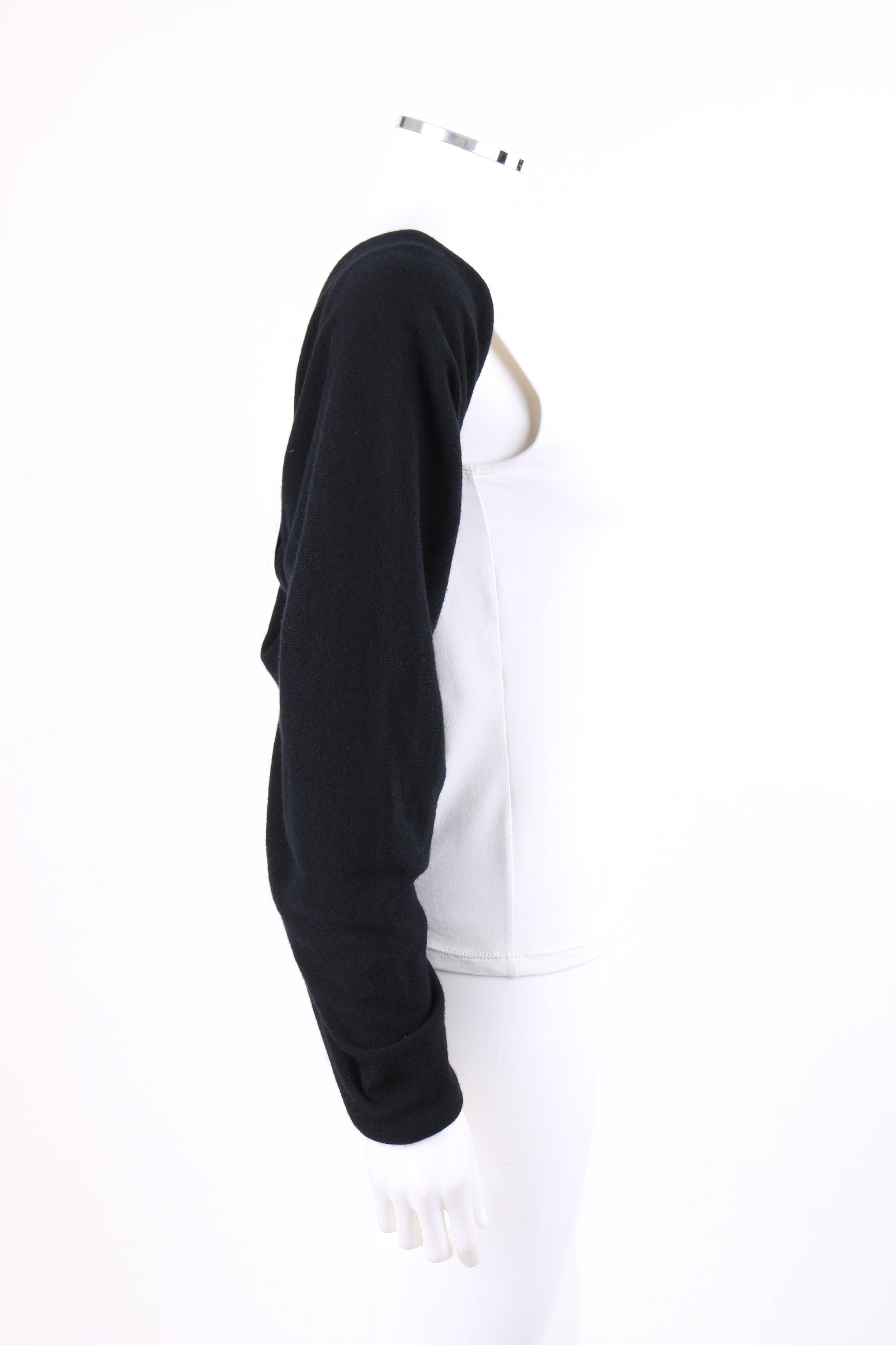 VALENTINO S/S 2006 Black Cashmere Knit Bow Shrug NWT 1