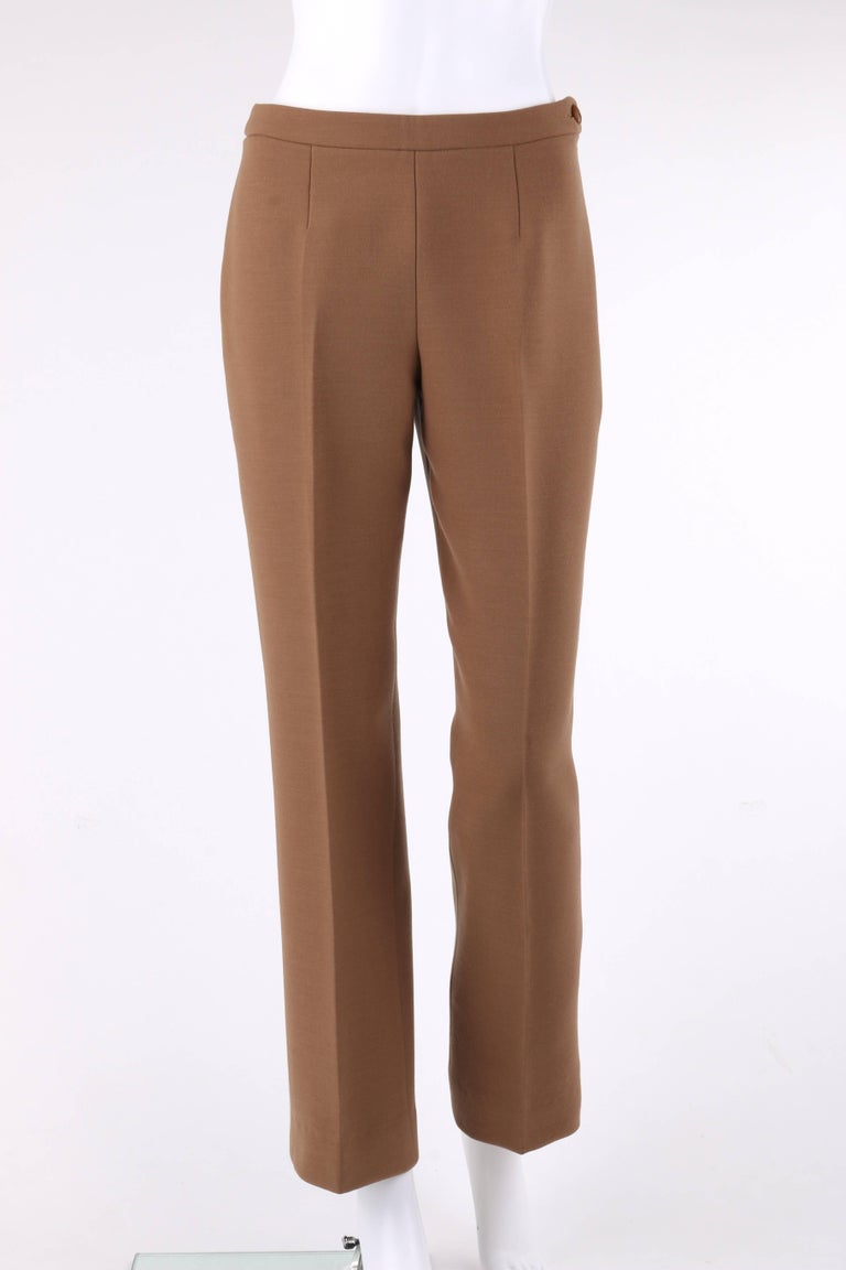 DOLCE and GABBANA c.1990's 2 Pc Tan Wool Two Button Jacket Cropped Pant ...