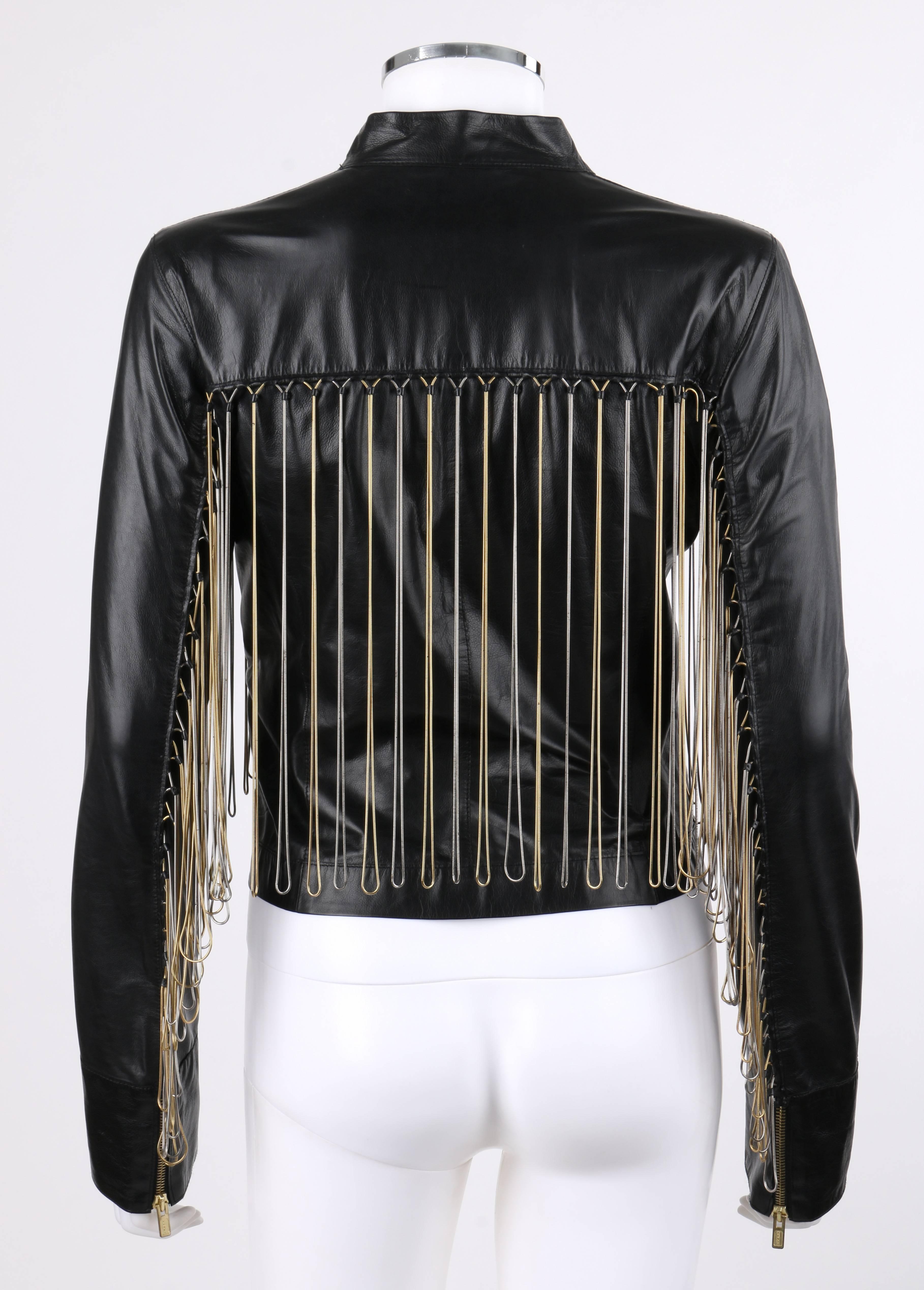 fendi black leather jacket