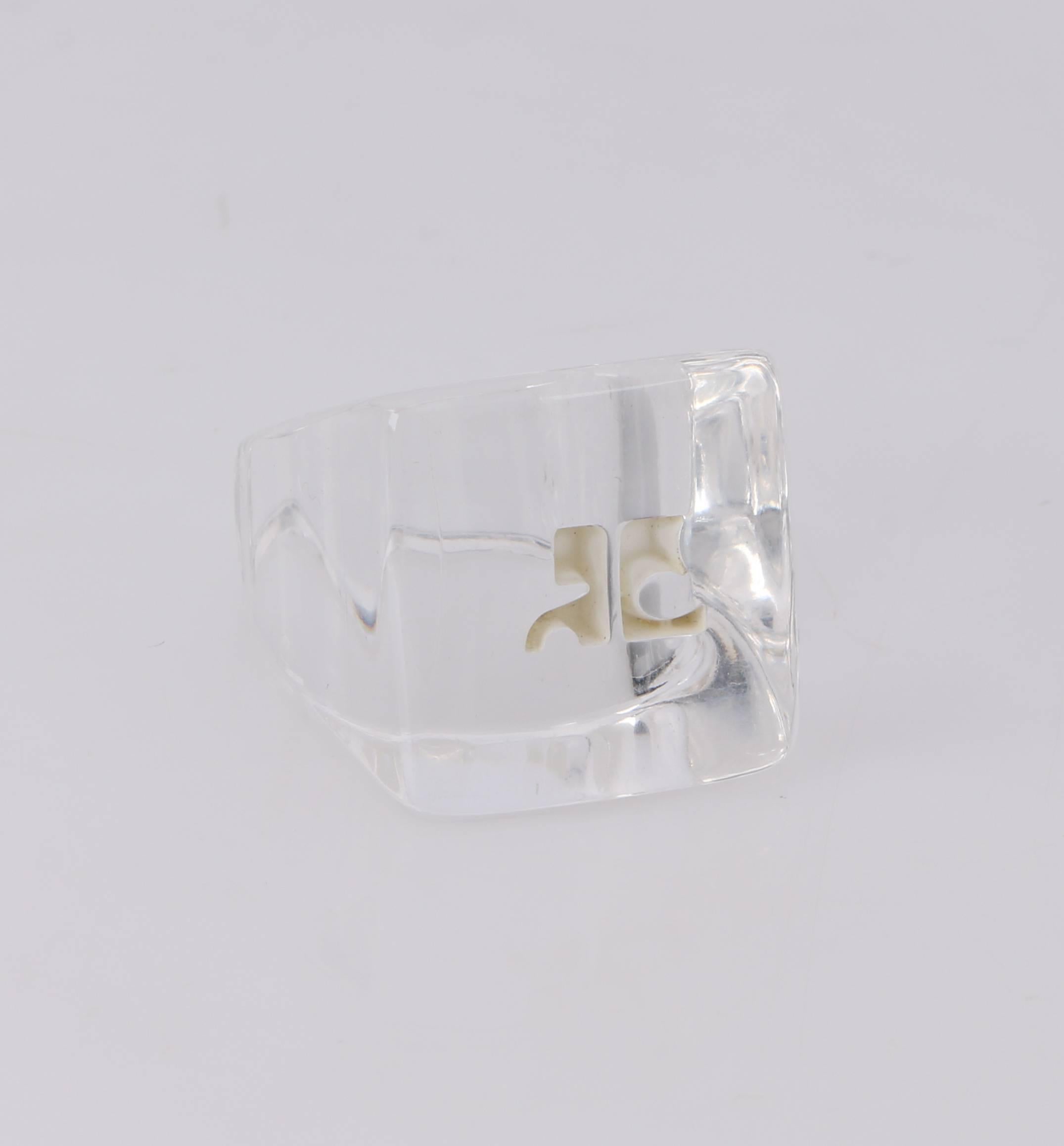 COURREGES c.1970's Clear Lucite 