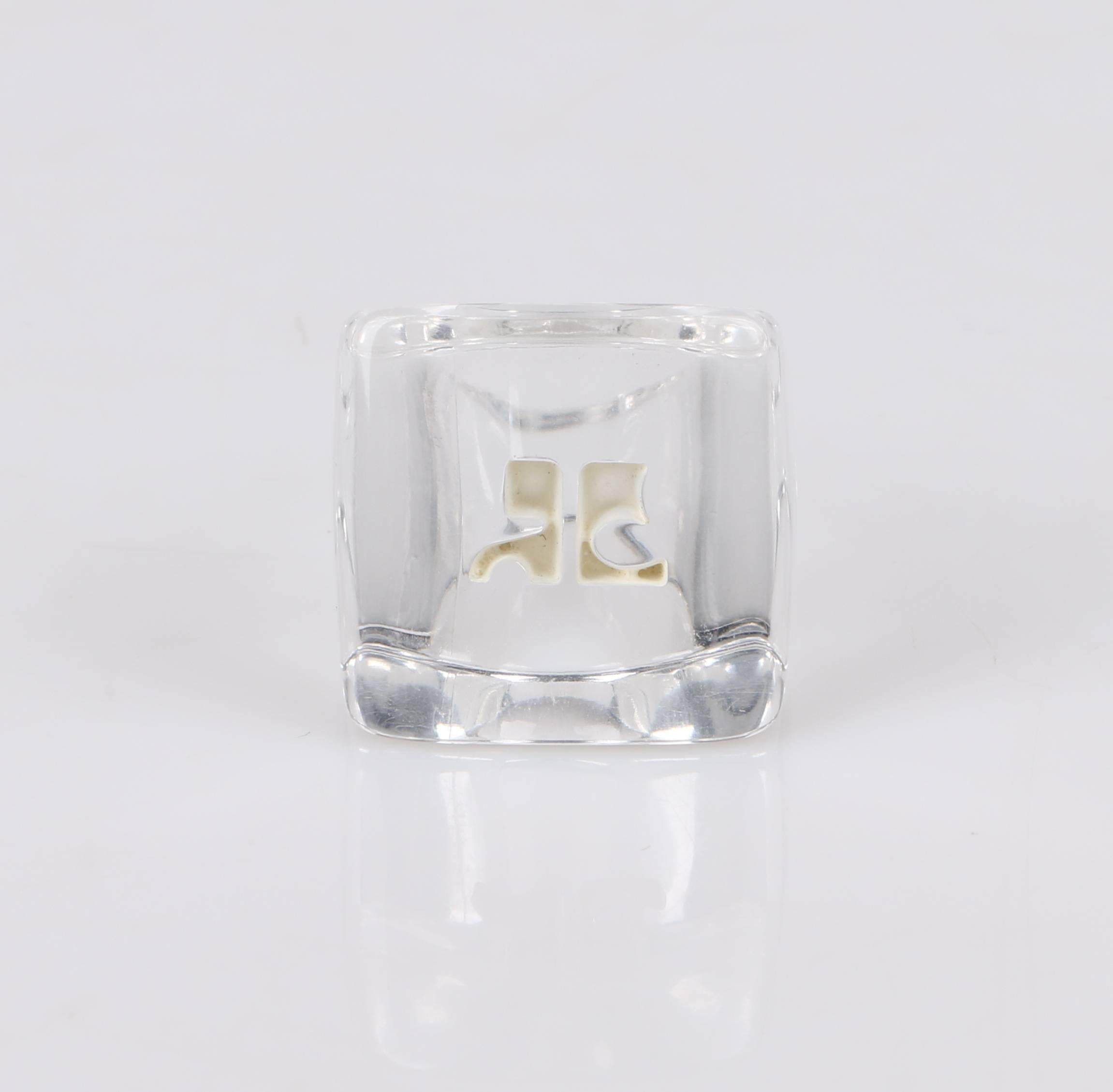 COURREGES c.1970's Clear Lucite 