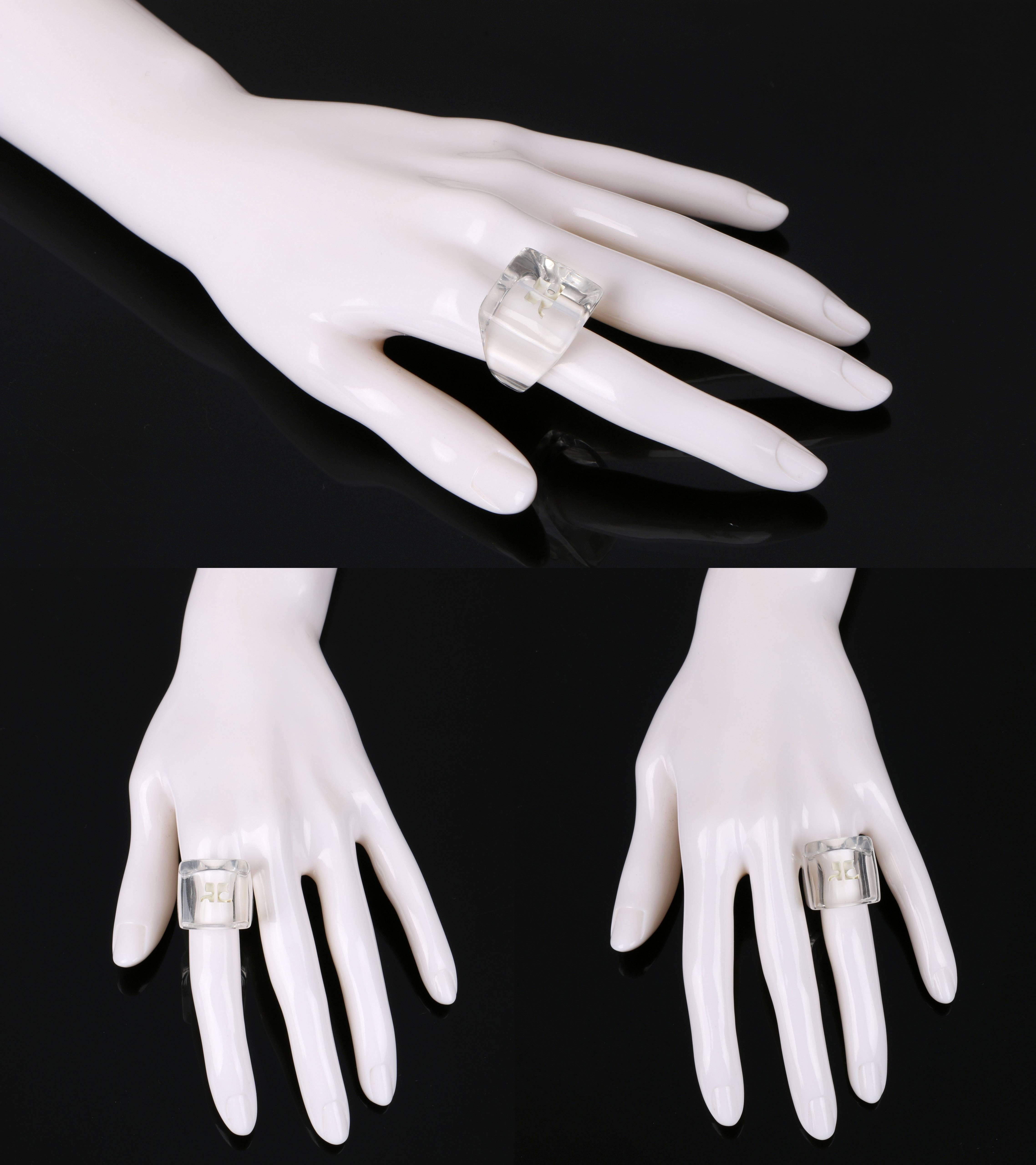 Vintage Courreges c.1970's clear lucite 