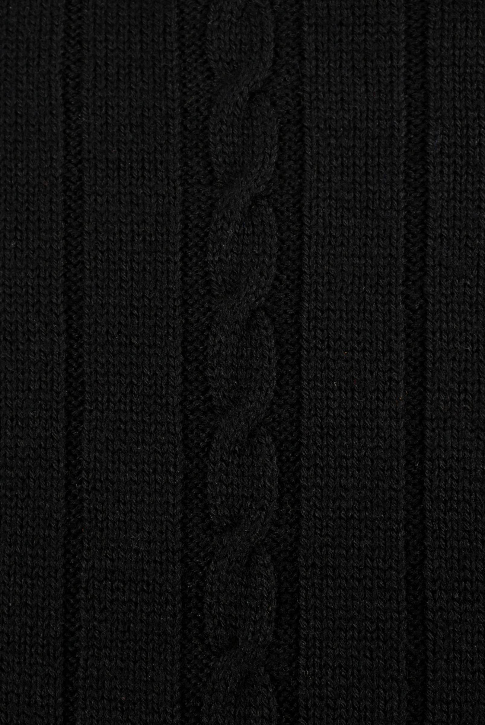 COURREGES c.1980's Black Wool Cable Knit Mock Neck Sweater Dress 3