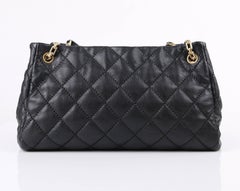 CHANEL S/S 2011 Black Quilted Leather CC Turnlock "Retro Chain" Tote Bag Purse