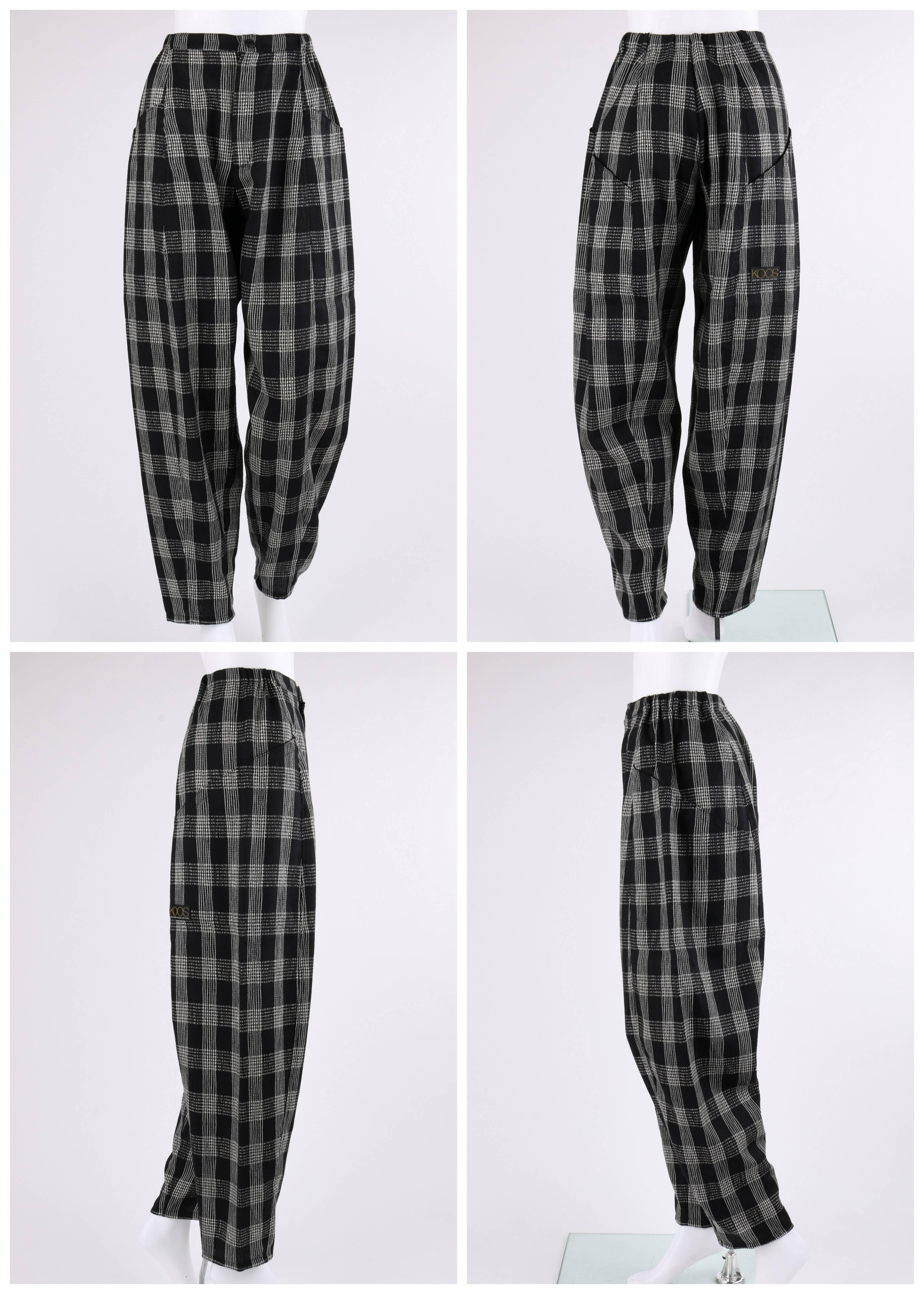 Women's KOOS VAN DEN AKKER c. 1980's 4 Pc Patchwork Blouse Skirt Pants Suit Set w/ Shawl