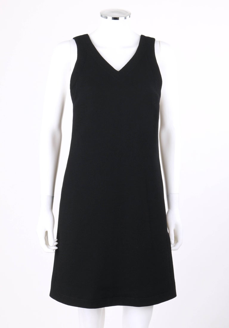 JEAN PATOU c.1960's Haute Couture Numbered Black Wool V Neck Jumper ...