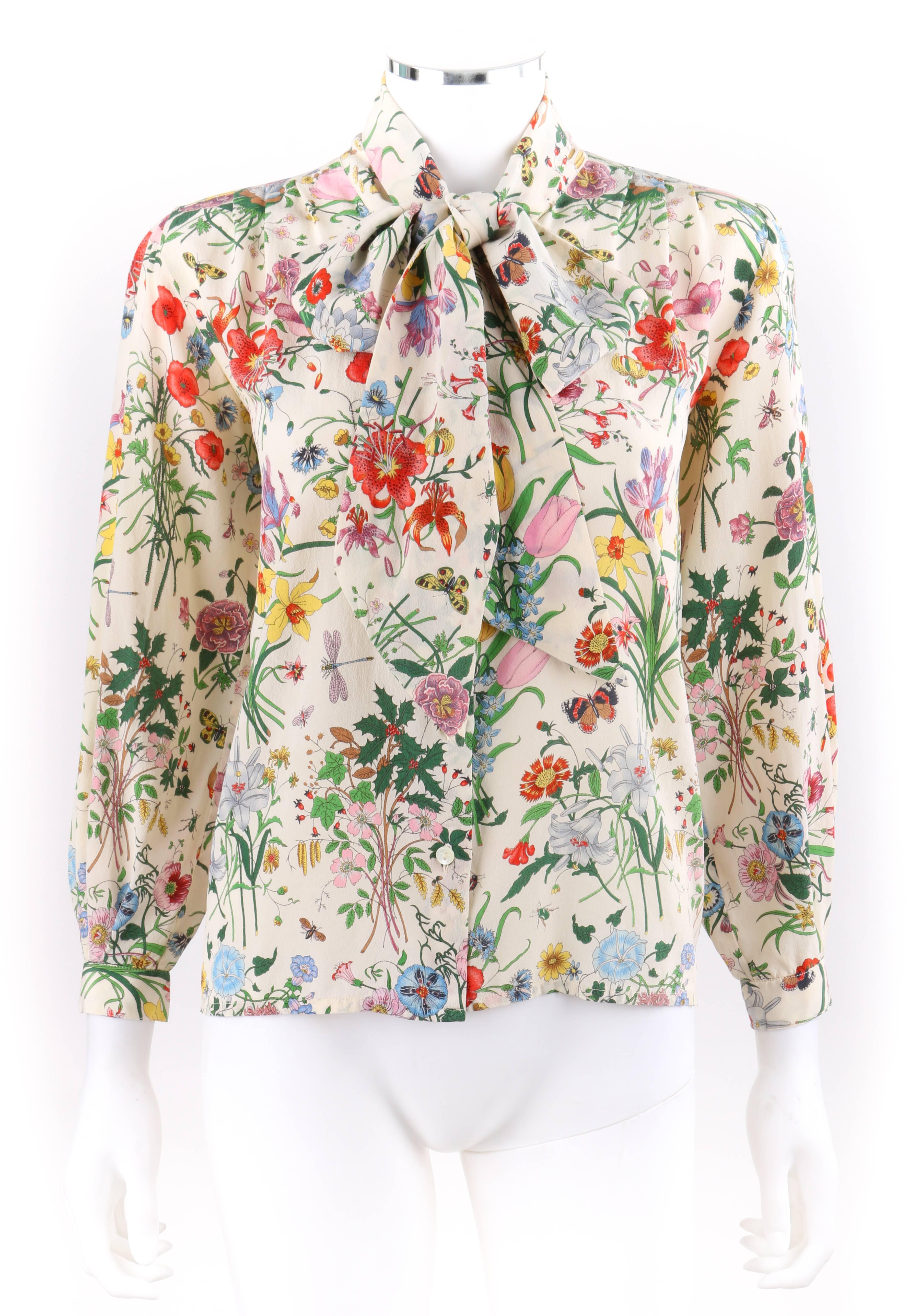 gucci floral blouse