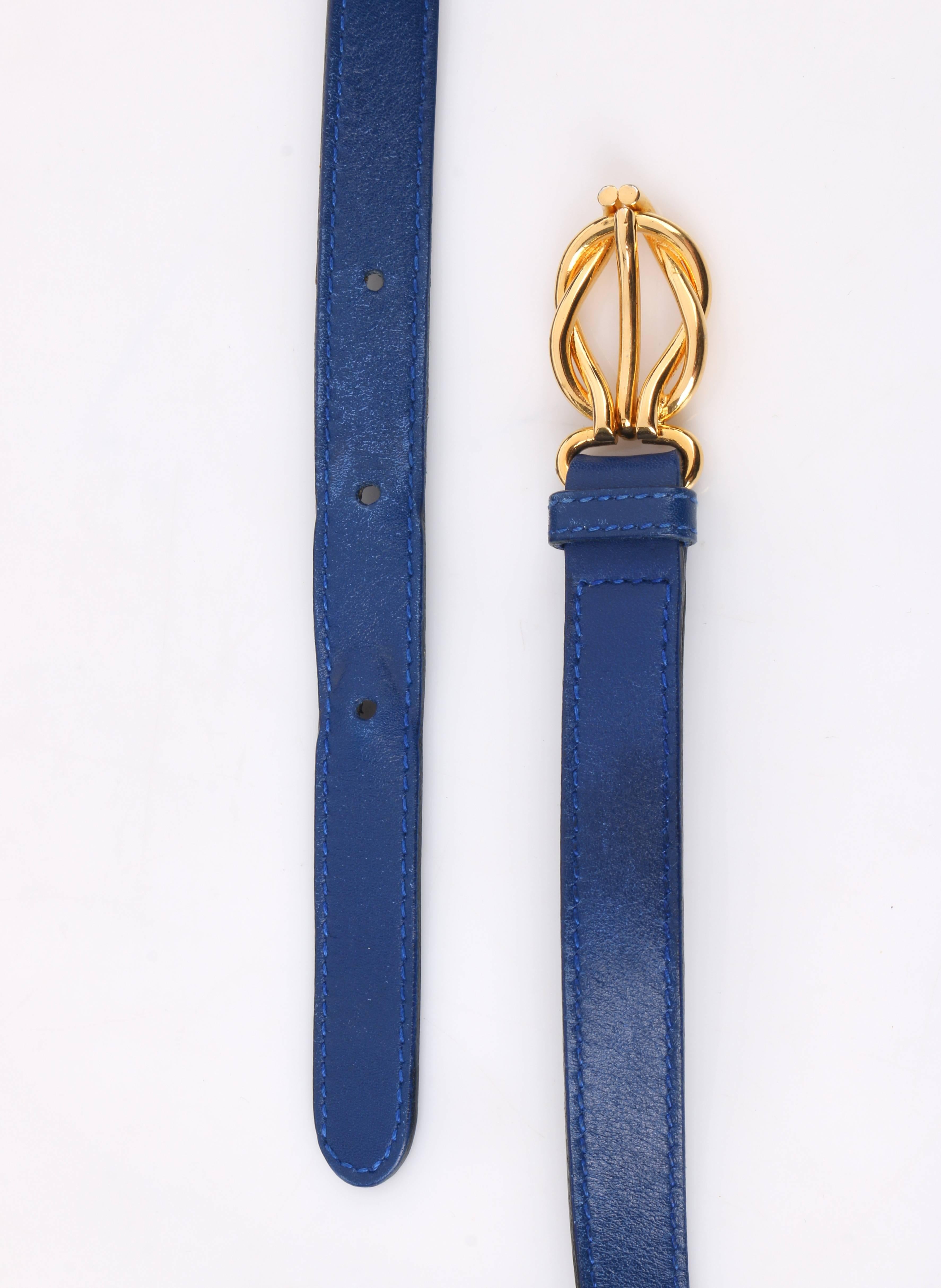 GUCCI c.1980's Blue Leather & Iconic 