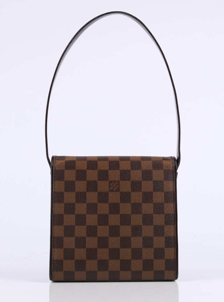 LOUIS VUITTON c.2001 Tribeca Mini Brown Damier Ebene Flap Top Shoulder  Bag at 1stDibs
