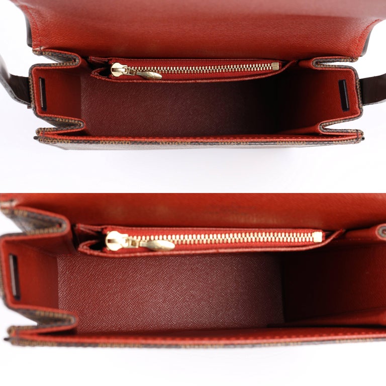 Louis Vuitton 2008 Pre-owned Damier Ebène Mini Trunk Labels Handbag - Brown