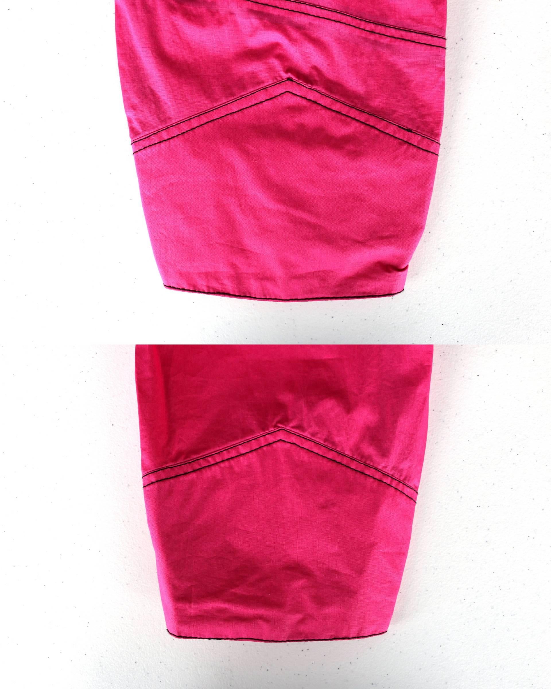 EMILIO PUCCI Bright Pink Highwaisted Windbreaker Capri Pants 3