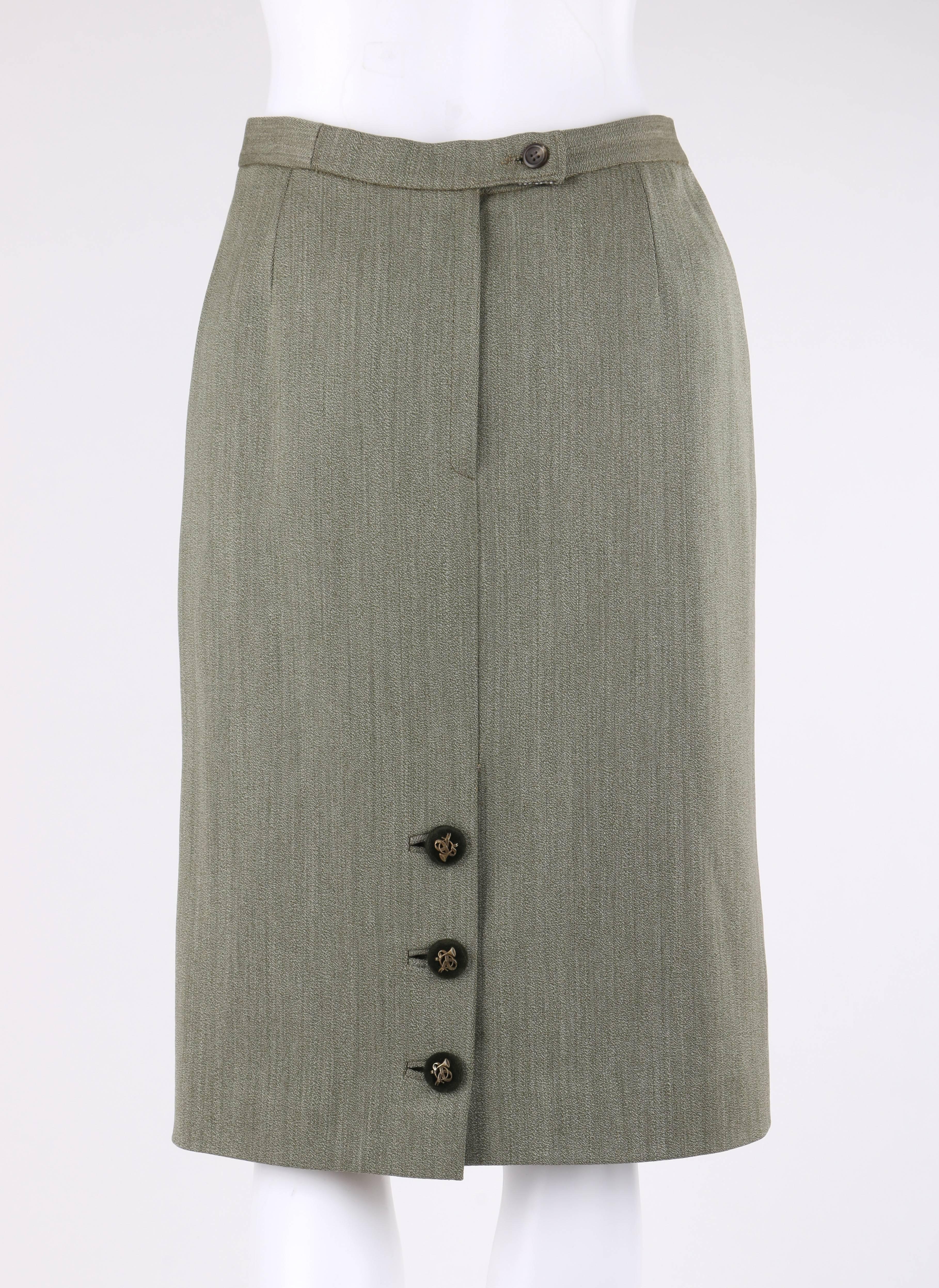 sage pencil skirt