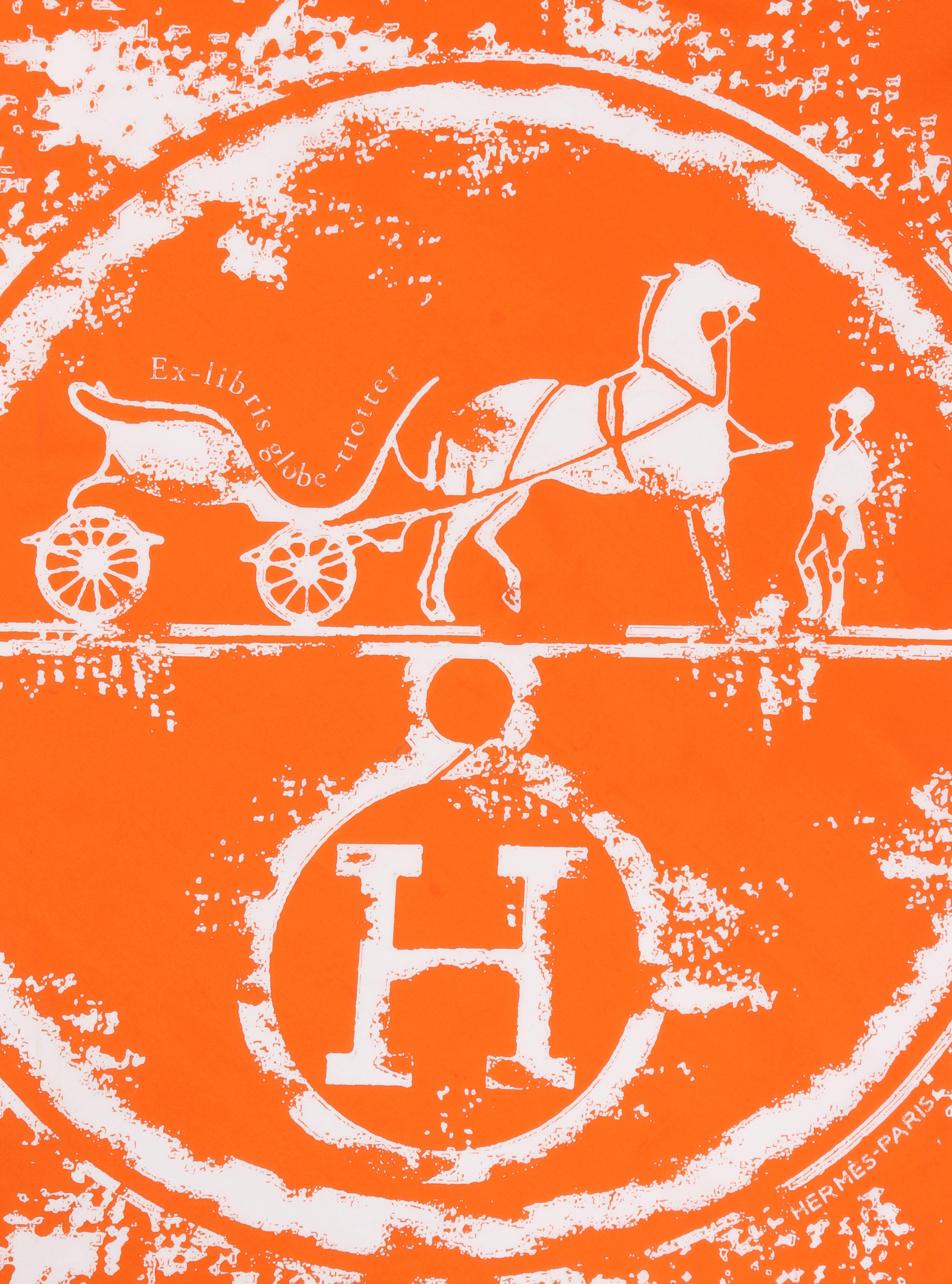 hermes logo scarf