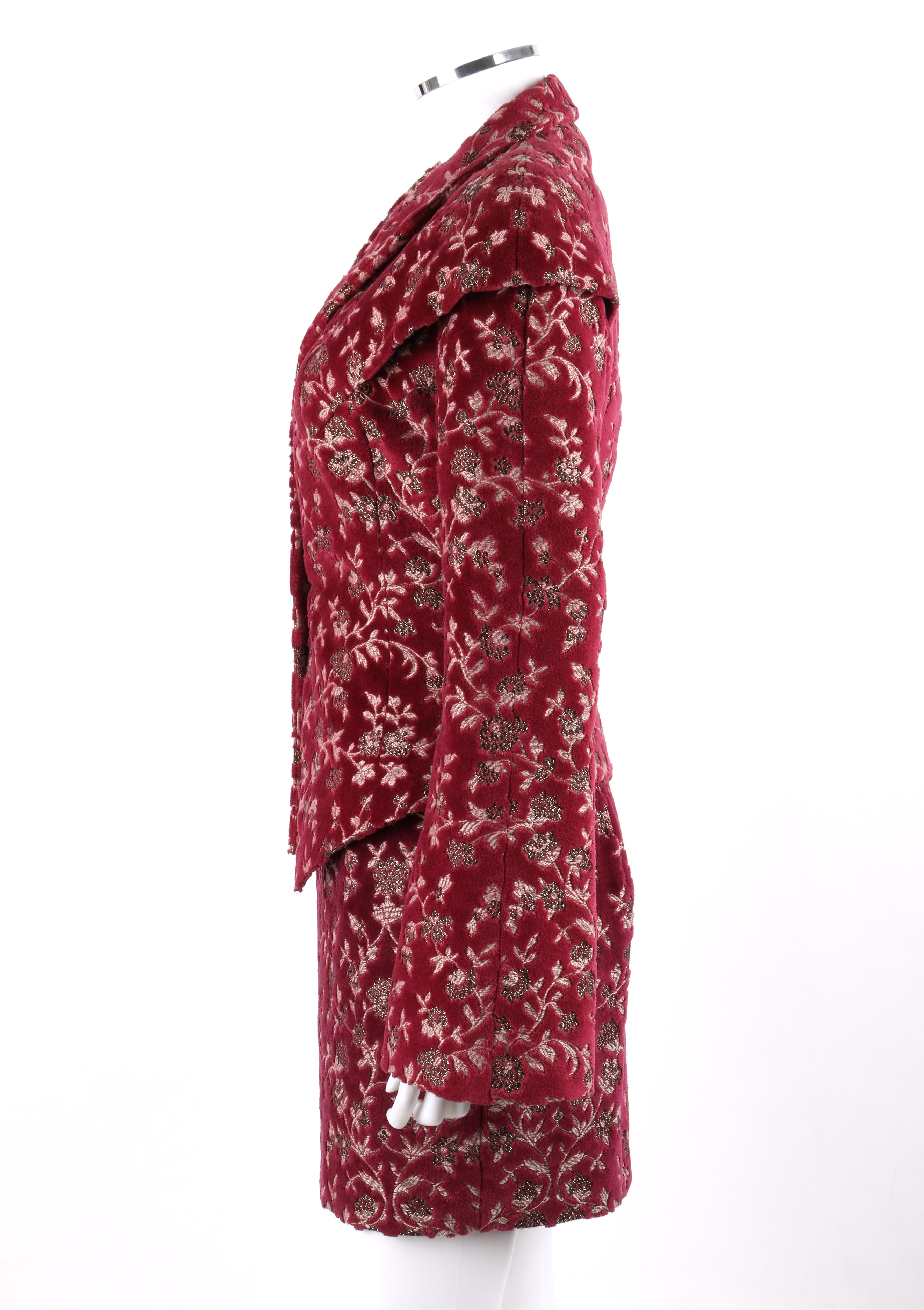 alexander mcqueen floral jacquard full-skirt gown