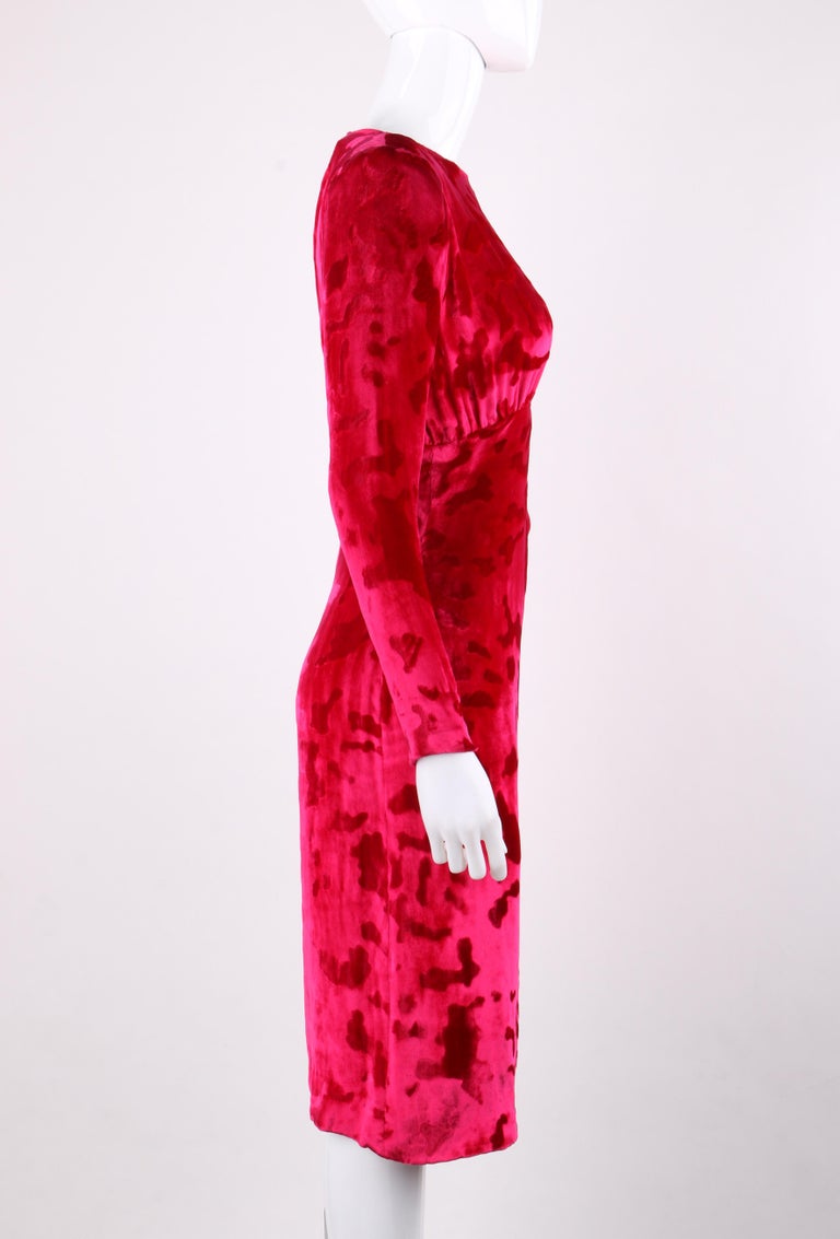 GIVENCHY c.1990's Haute Couture Fuchsia Pink Leopard Print Velvet ...