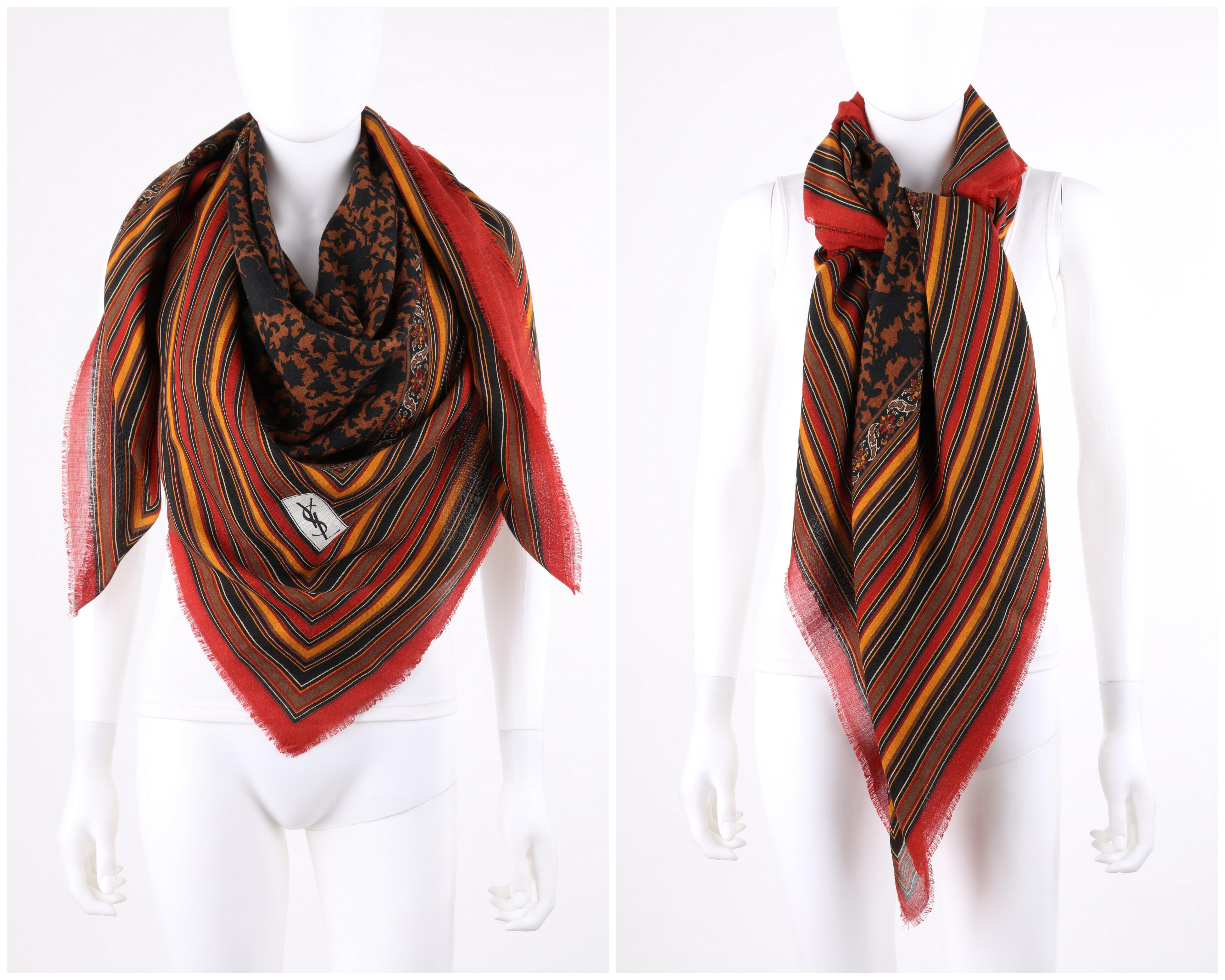 Vintage YSL Paris Silk Yves Saint Laurent 1970's silk scarf scarf scarf vintage scarf bandana #15 Accessories Scarves & Wraps Handkerchiefs 