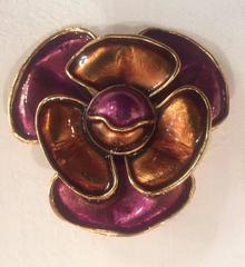 Krizia 1980s Large Enamel Flower Earrings