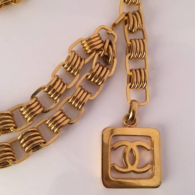 Women's Chanel Heavy Gold Link Swag Belt