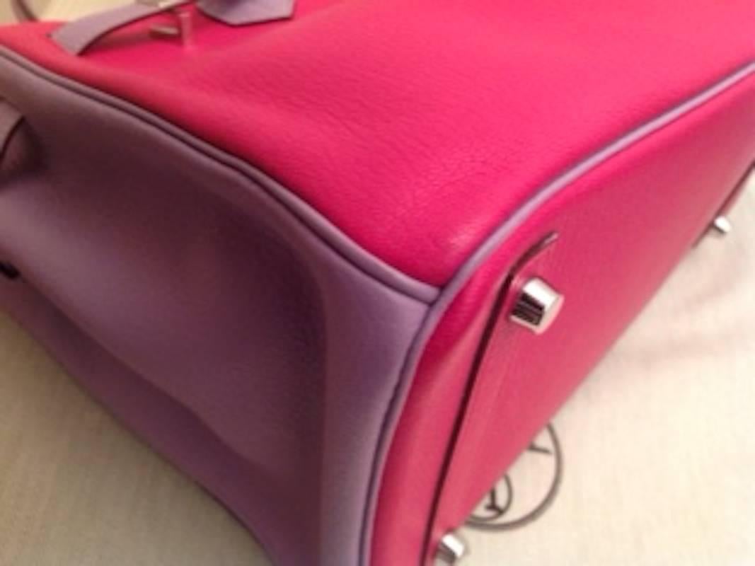 Rare Custom Order Hermes 30cm Birkin Bag in 3 colours In New Condition In New York, NY