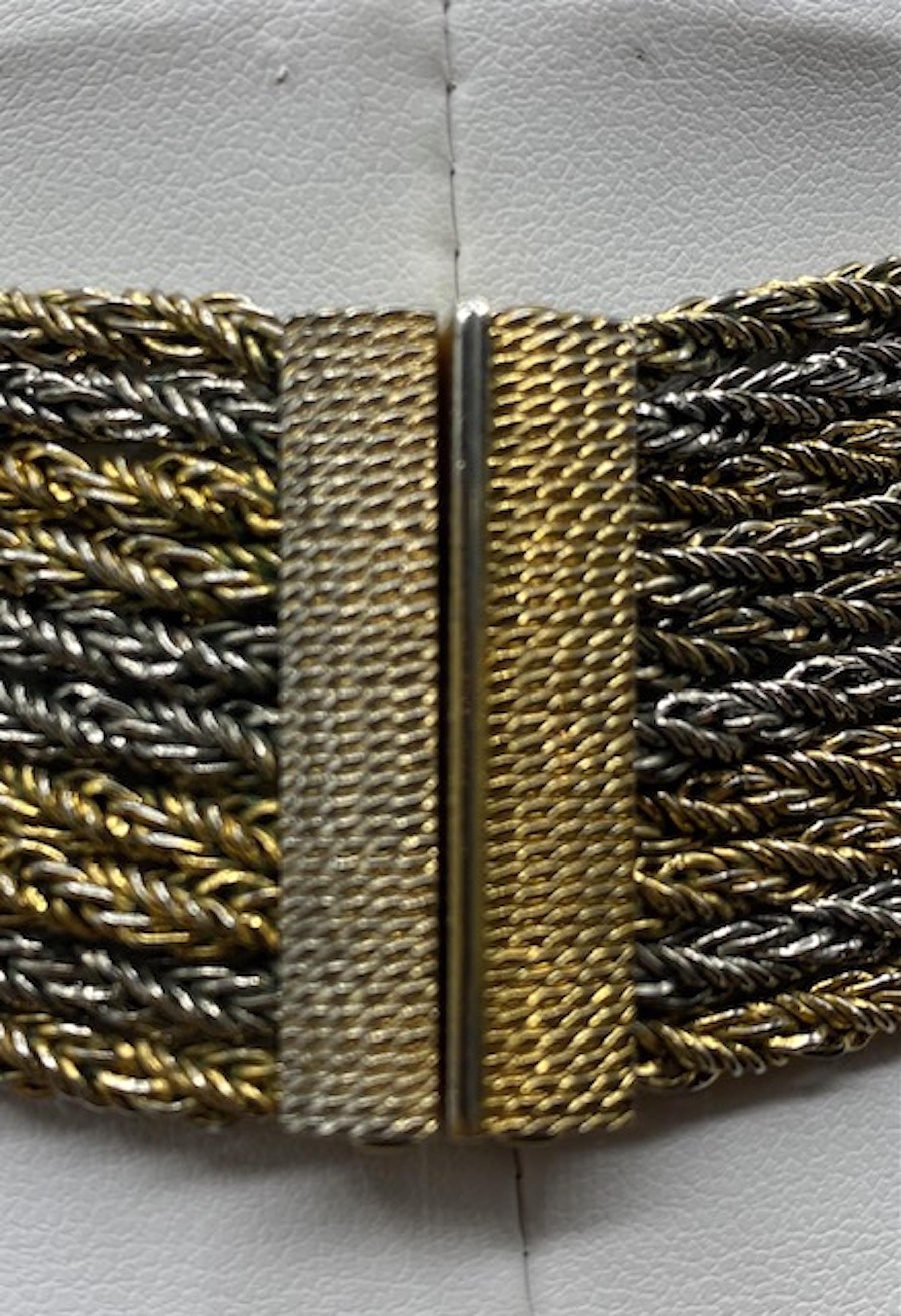 Christian Dior by Henkel and Grosse for Christian Dior' 1967  Collana a 10 fili in argento e oro in vendita 6