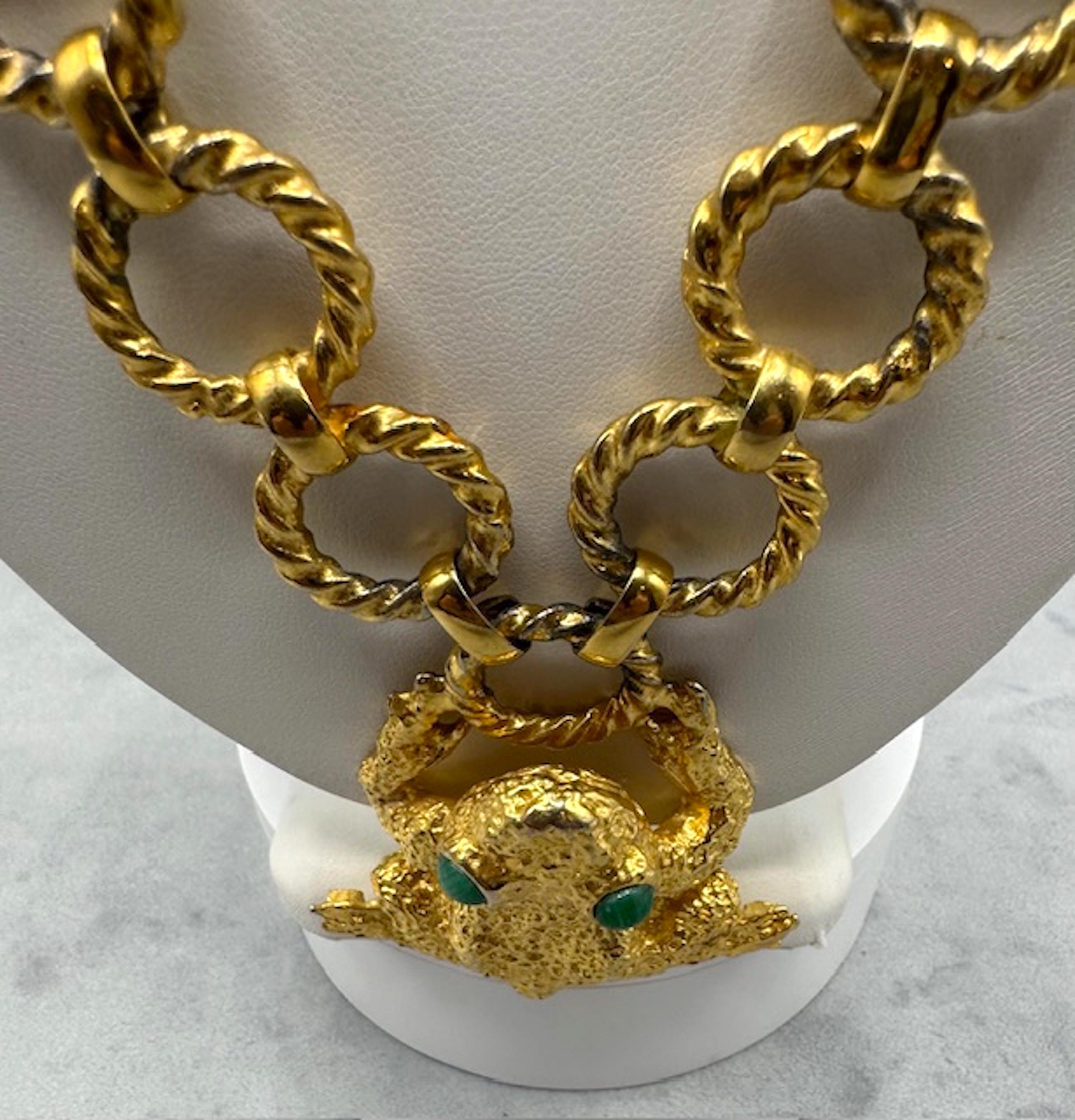 Collana con ciondolo a forma di rana in oro Mimi di Niscemi 1971 in vendita 13