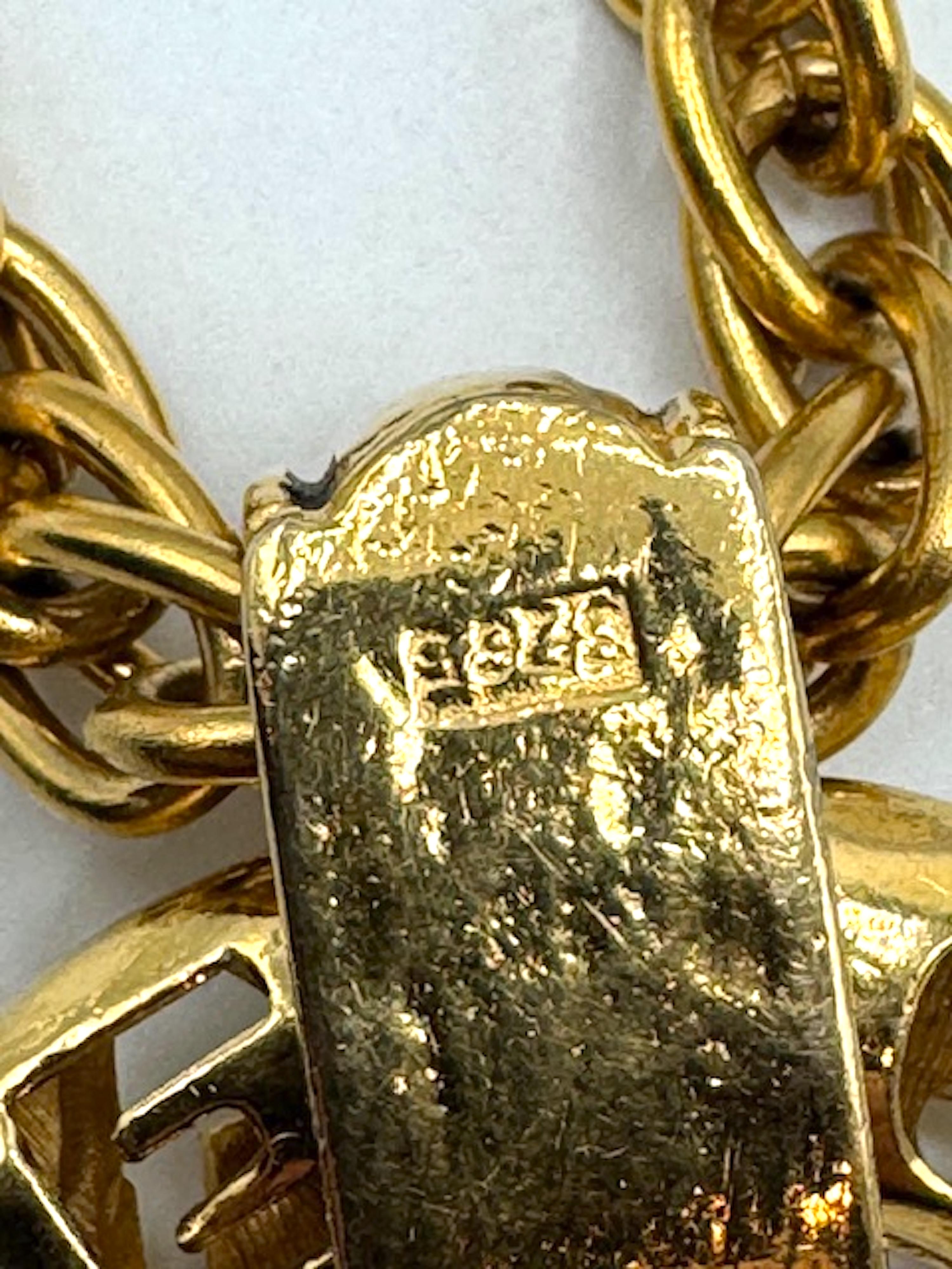 Collar Colgante Anillo Largo Oro Chanel Clásico Años 80 en venta 9