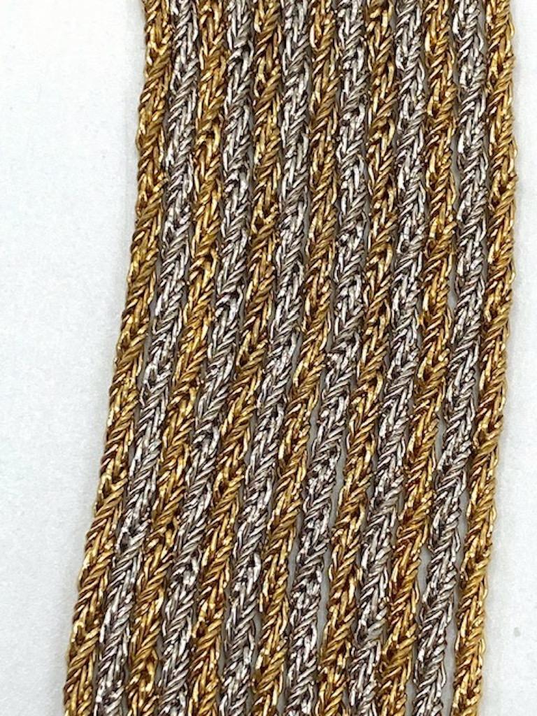 da uomo o donna Christian Dior by Henkel and Grosse for Christian Dior 1975 Collana lunga 13 fili in argento e oro in vendita